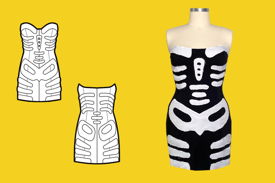 How to Sew a Skeleton Dress Drag Queen Halloween Costume