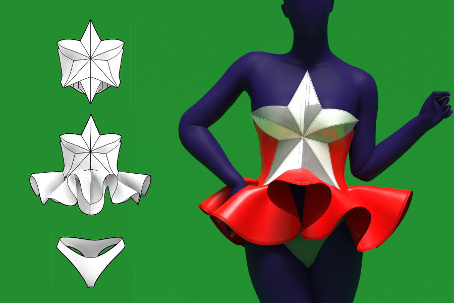 How to Sew a Star Corset with Peplums Set