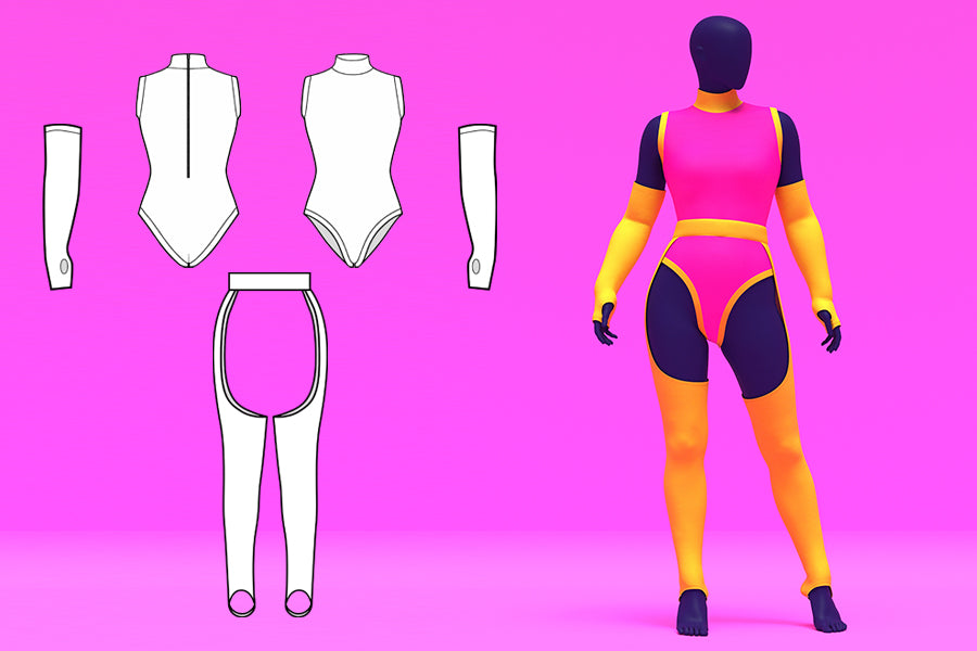 How to Sew a Stretch Set Leotard, Gloves, and Chaps For Drag Queens