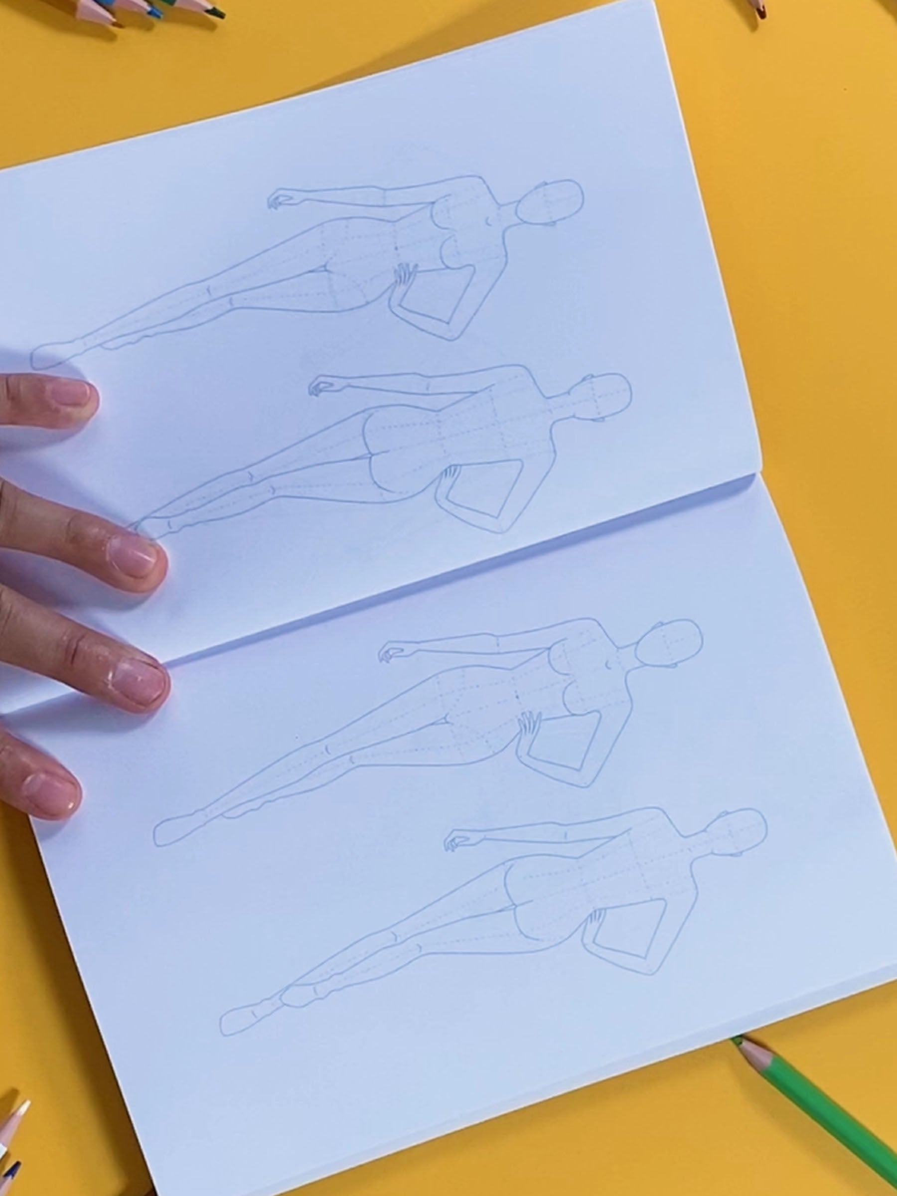 Mini Fashion Sketchbook - Female Figure Templates