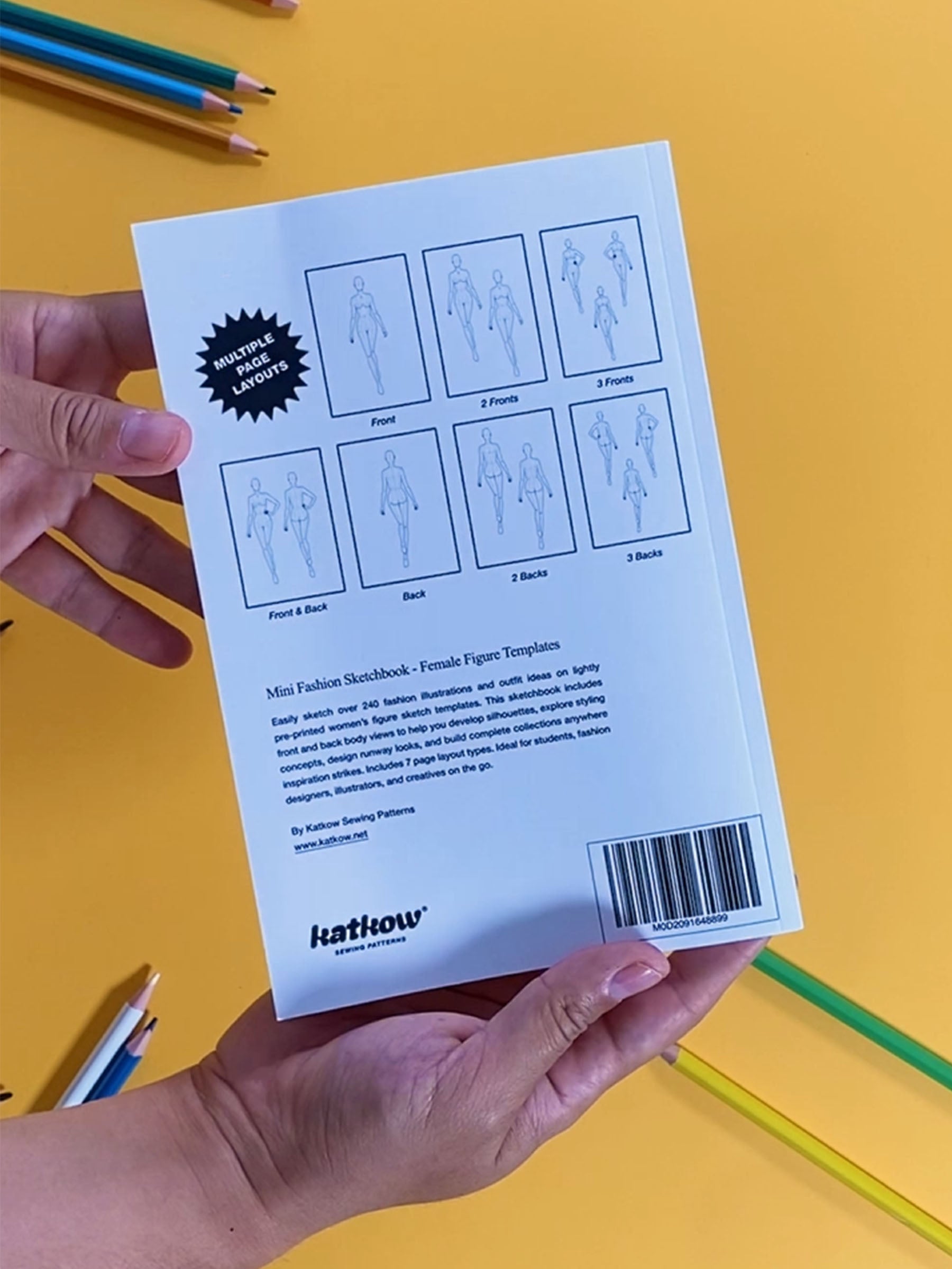 Mini Fashion Sketchbook - Female Figure Templates