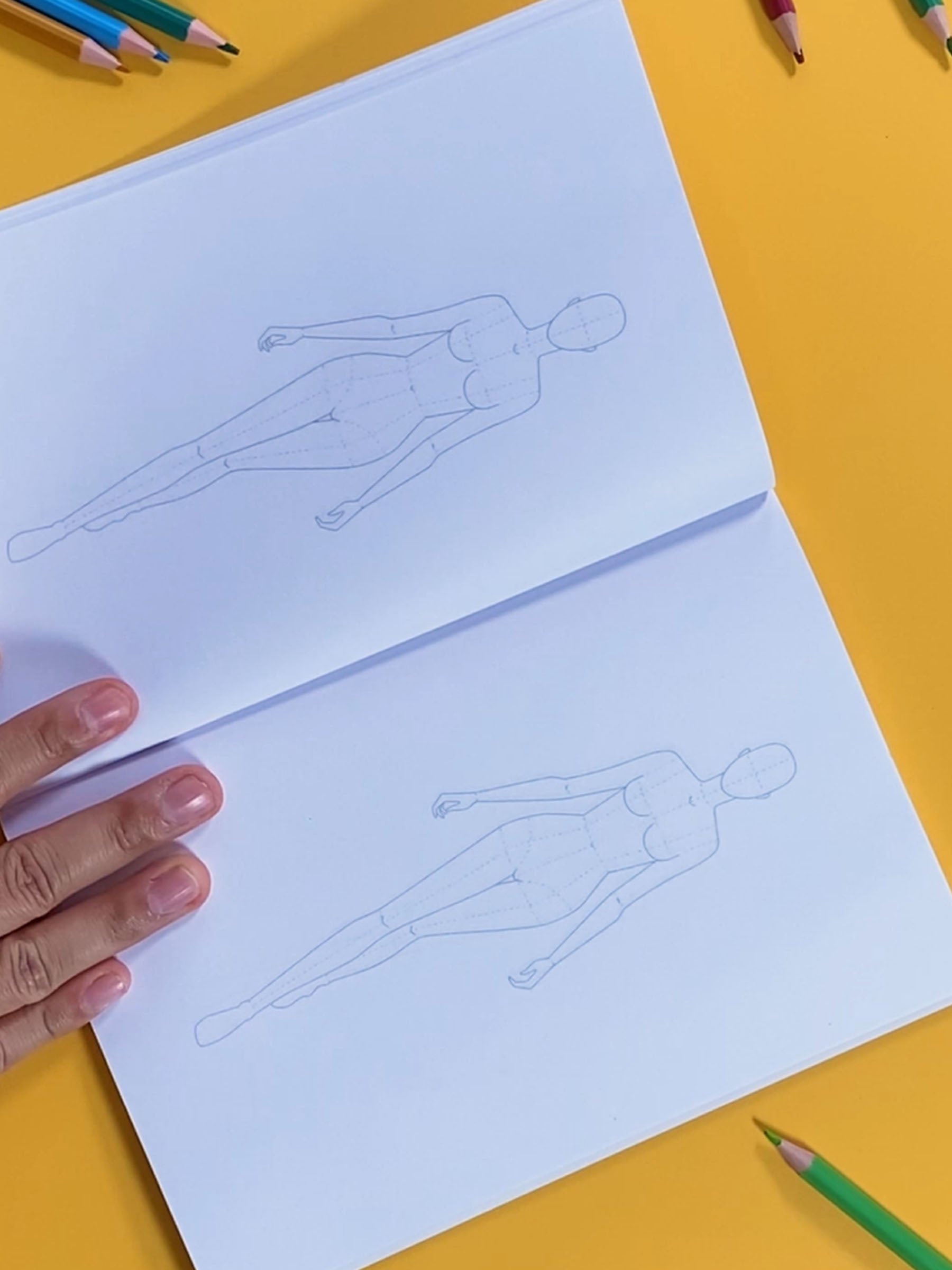 Mini Fashion Sketchbook - Female Figure Templates