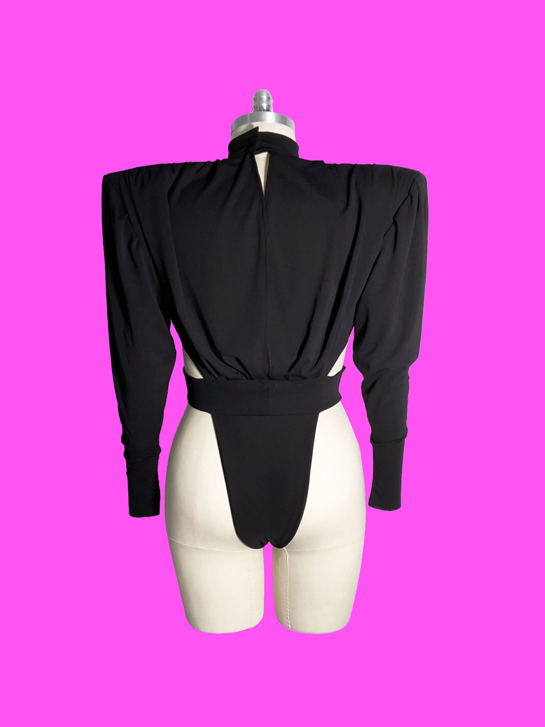 80s Shoulder Pad Leotard Sewing Pattern For Drag Queens Bodysuit Sexy Stretch Dancewear Festival Stripper Rave Costume Back