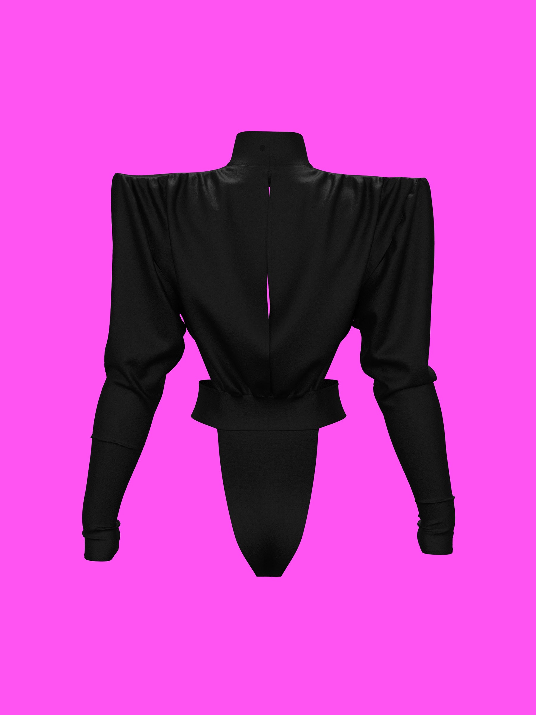 80s Shoulder Pad Leotard Sewing Pattern For Drag Queens Bodysuit Sexy Stretch Dancewear Festival Stripper Rave Costume garment back