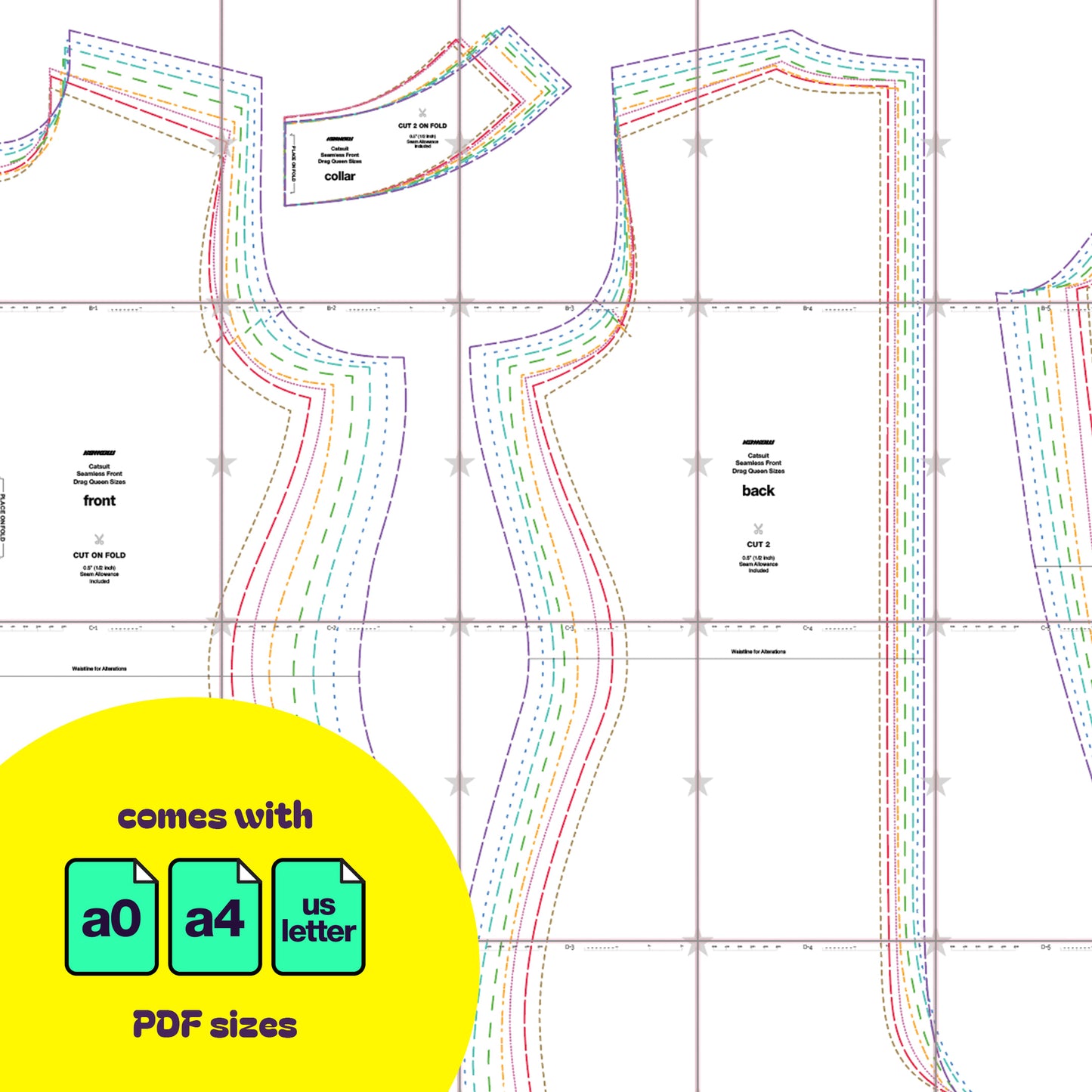 Katkow Drag Queen Catsuit Sewing Pattern pdf