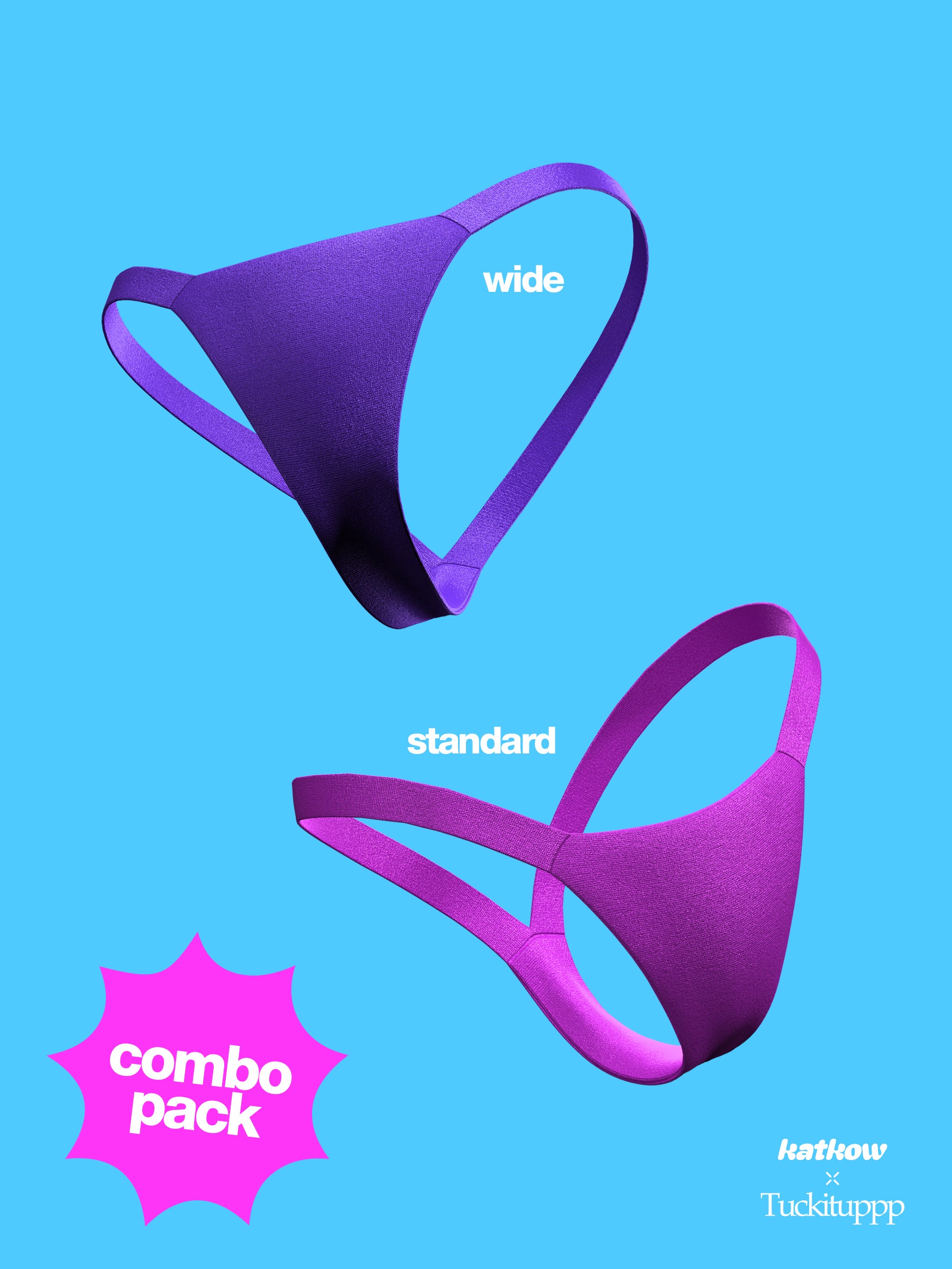 Katkow and Tuckituppp Collaboration Tucking Gaff Sewing Pattern Combo Pack Standard and Wide Undergarment Thong Drag Queen Transgender Costume Mens Lingerie Plus Size Cosplay