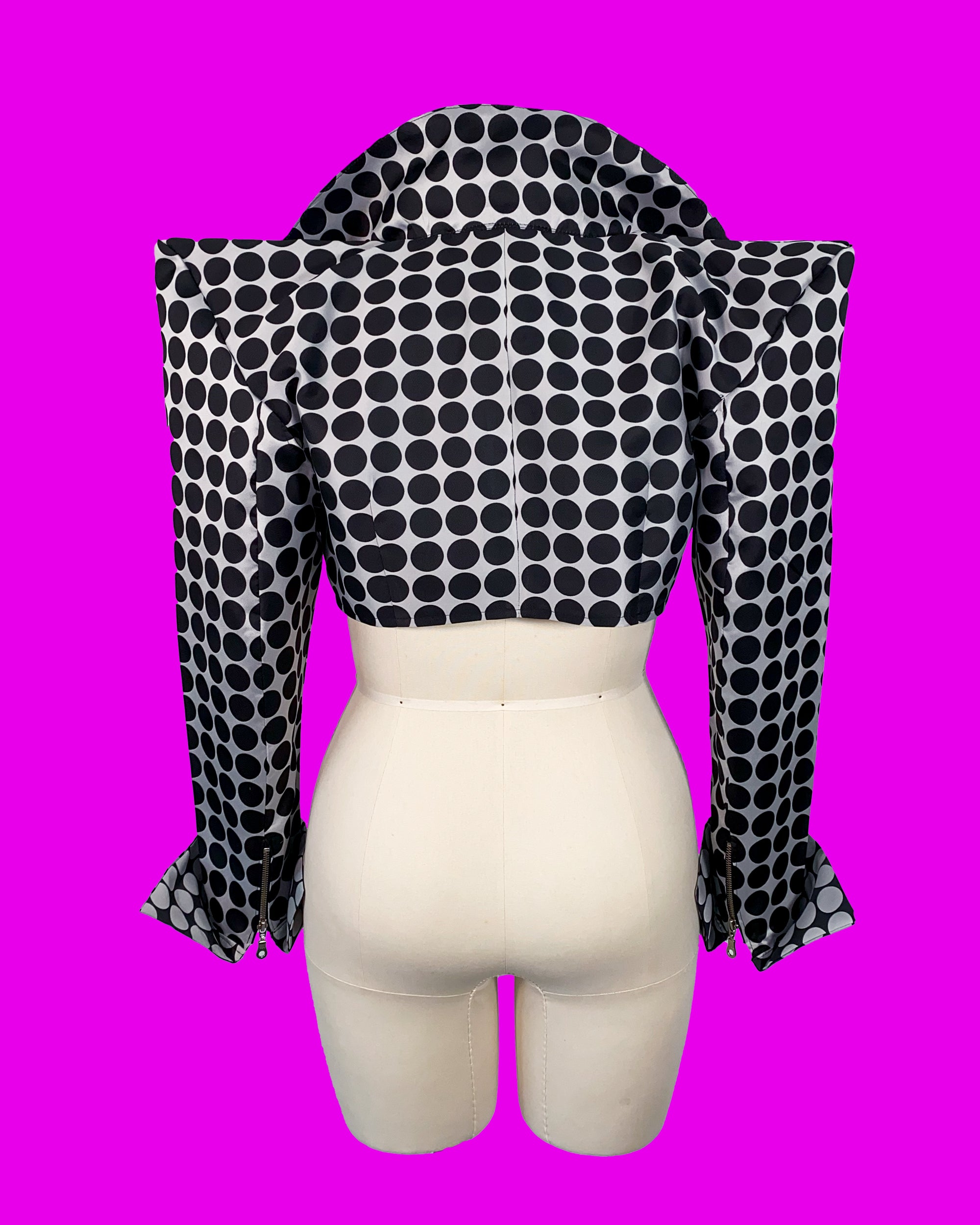 Pointed Shoulder Blazer Shrug Sewing Pattern for Drag Queen s by Katkow Suit Jacket Collar Lapel Festival Costume Back