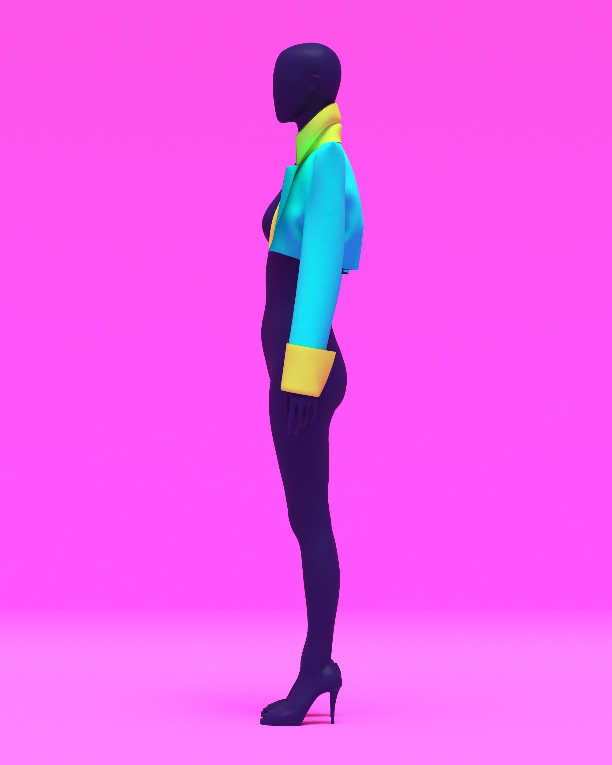 Pointed Shoulder Blazer Shrug Sewing Pattern for Drag Queen s by Katkow Suit Jacket Collar Lapel Festival Costume Side