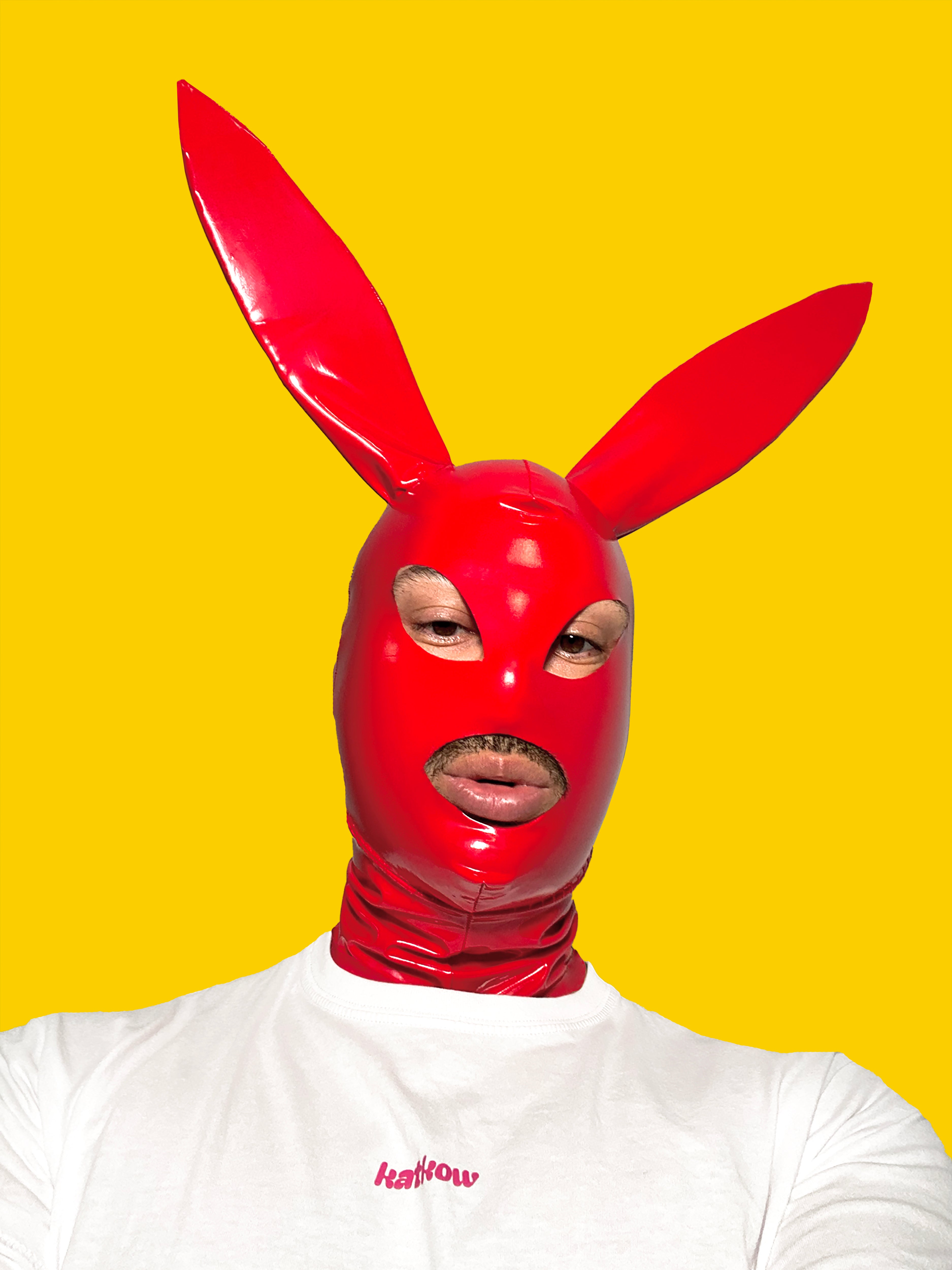 Bunny Facekini Mask PDF Sewing Pattern (S–L) – Club Kid Latex Mask Halloween Costume Idea Katkow Drag Queen Face