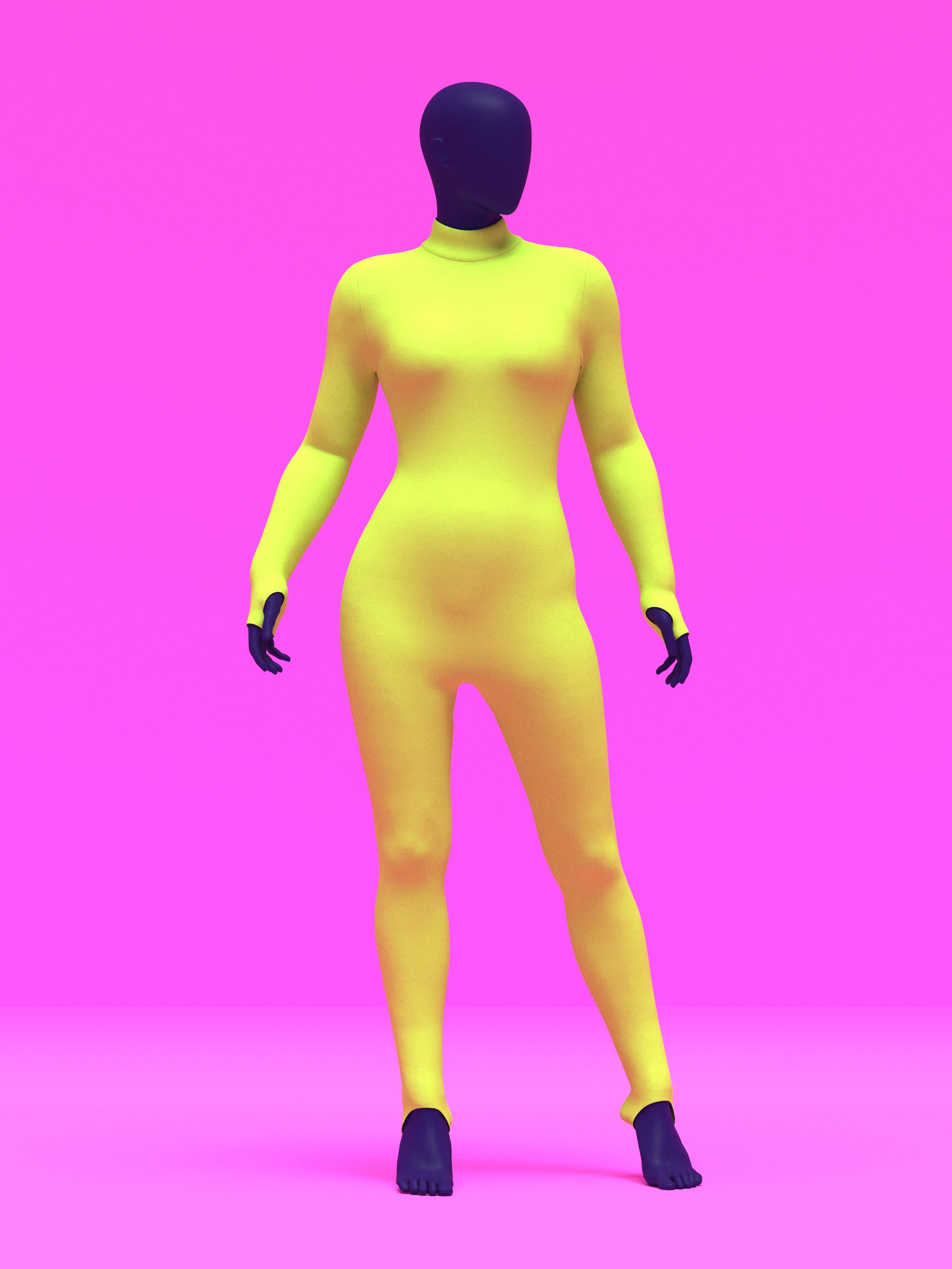 Full Catsuit Sewing Pattern for Drag Queens and Cosplay Stretch Bodysuit Dancewear Superhero Suit by Katkow Model Front