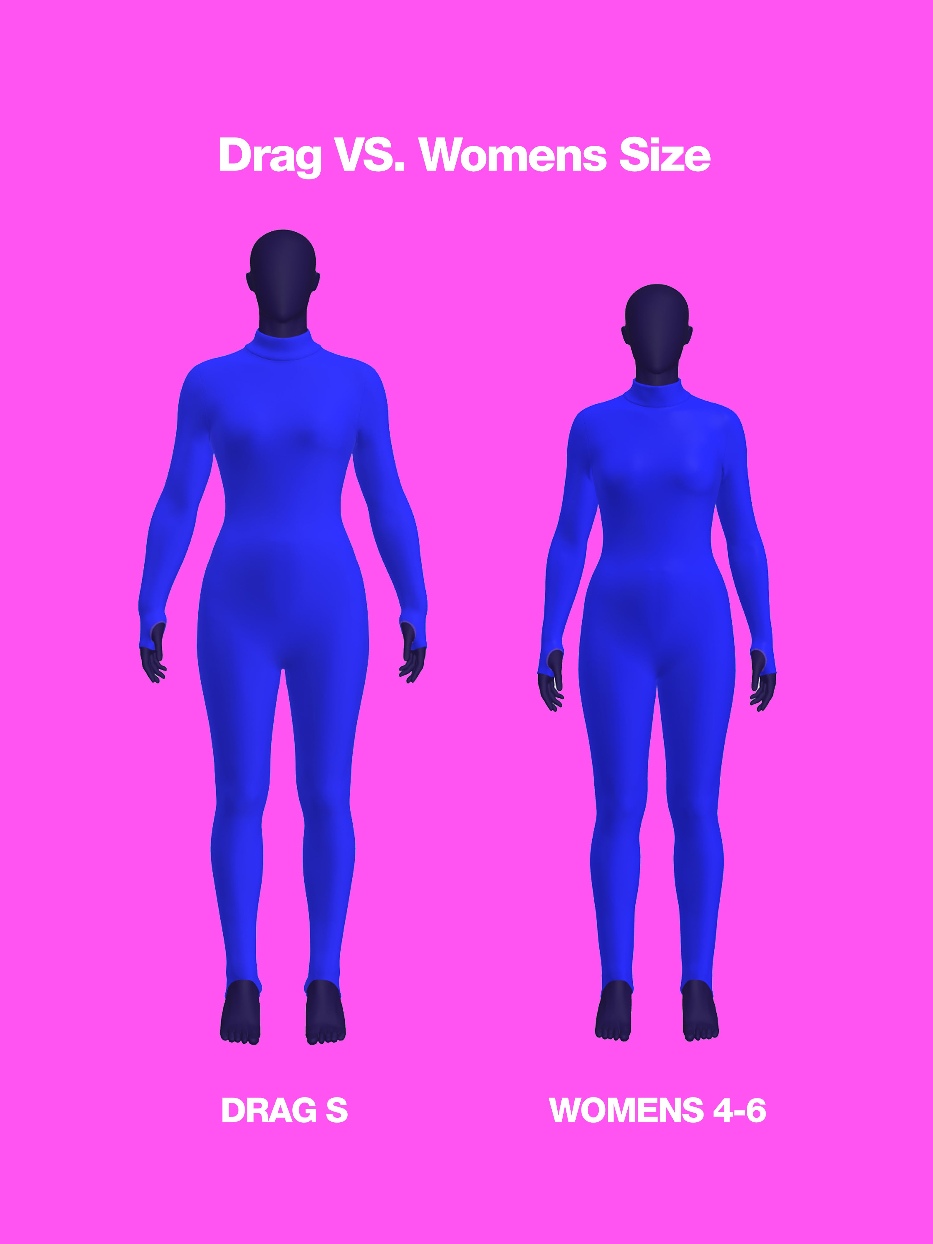 Full Catsuit Sewing Pattern for Drag Queens and Cosplay Stretch Bodysuit Dancewear Superhero Suit by Katkow Model Front drag vs womens size