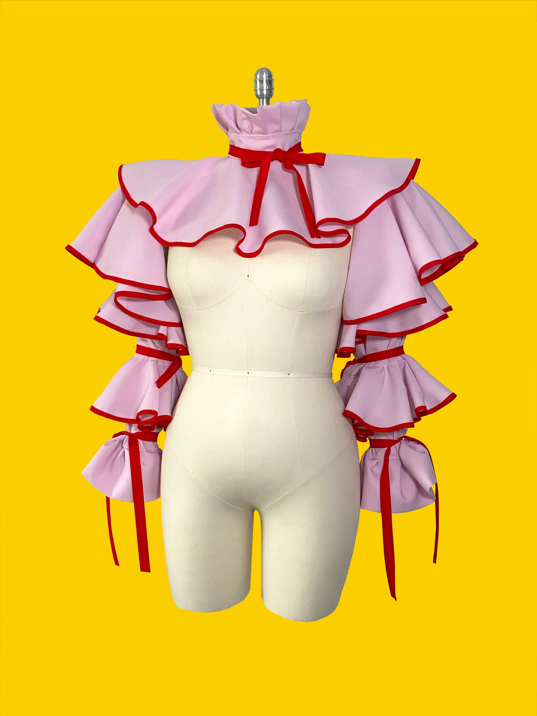 Clown Ruffle Shrug sewing pattern XS-4X for drag queen Halloween costume Front