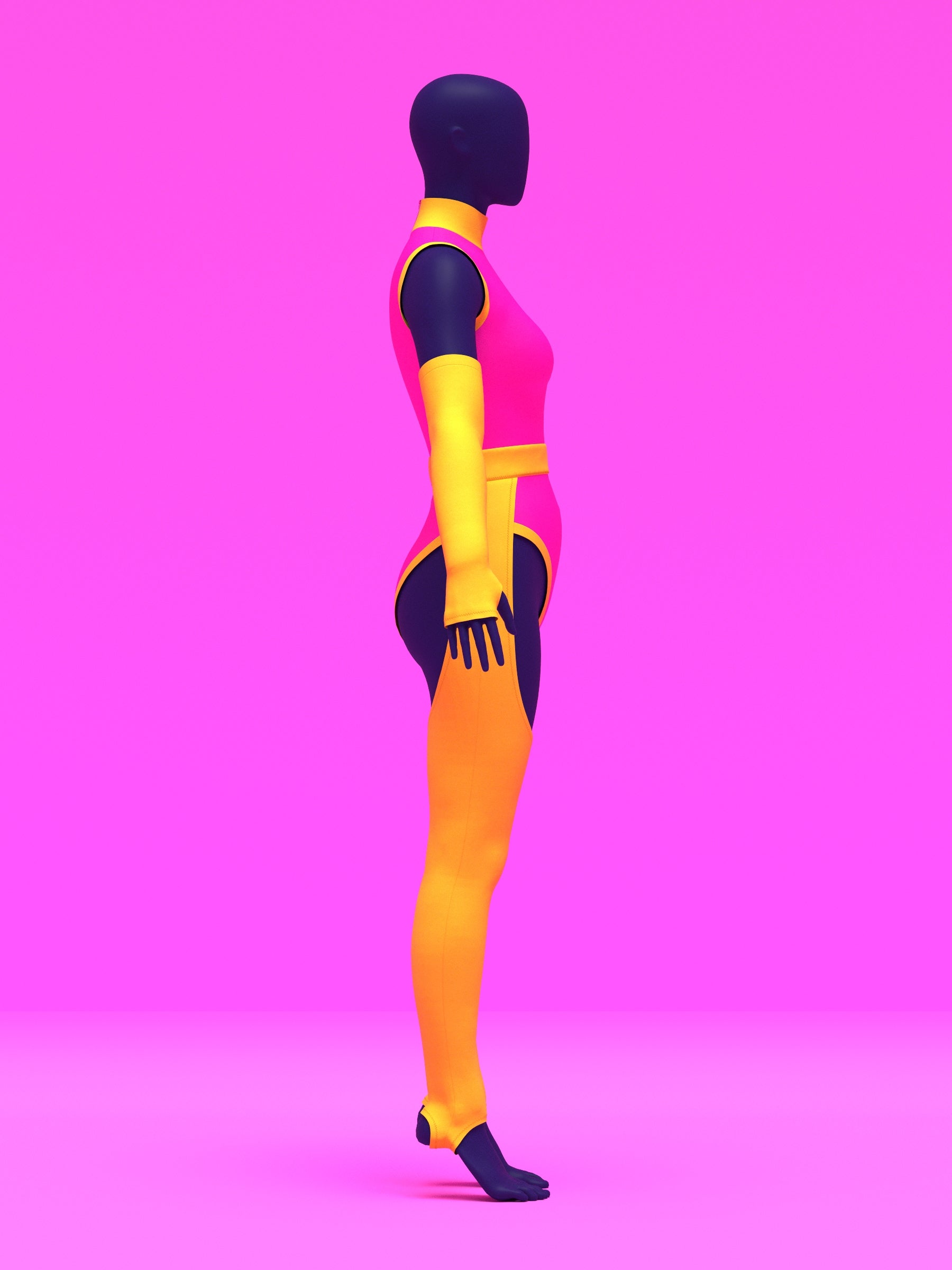 Stretch Set Leotard, Fingerless Opera Gloves, Chaps Sewing Patterns For Drag Queens by Katkow Beginner Sewing Pattern Full Drag Costume side