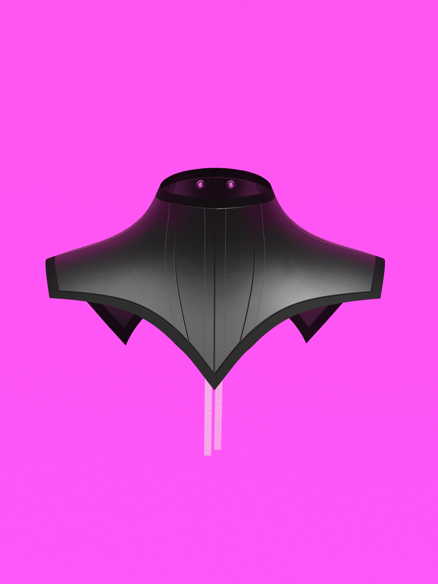 Extended V Pointed Shoulder Corset Harness Sewing Pattern for drag queens fetish goth alternative halloween costume outfit leather by katkow front garment black