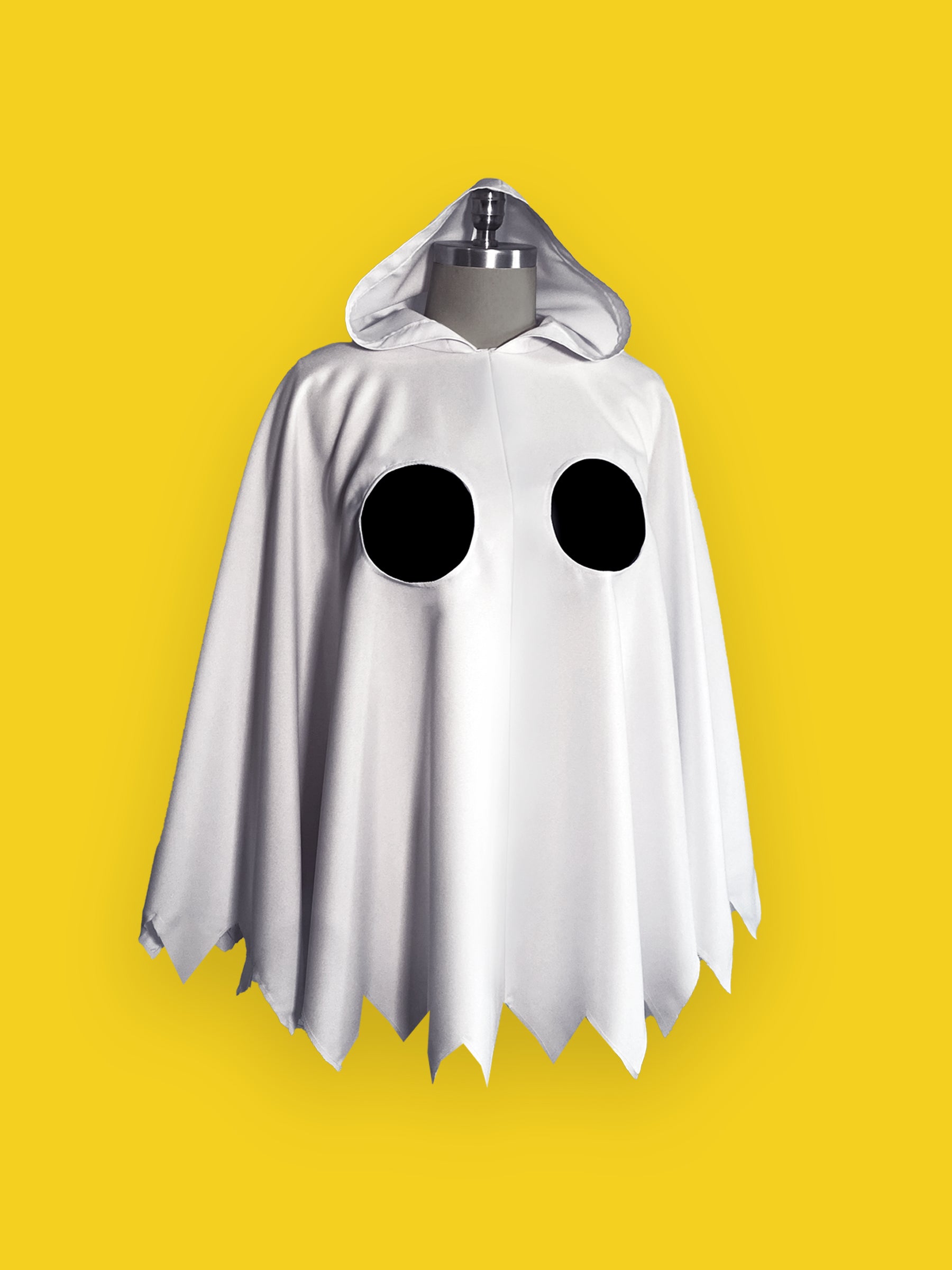 Ghost Hooded Poncho sewing pattern XS-4X for drag queen Halloween costume front view