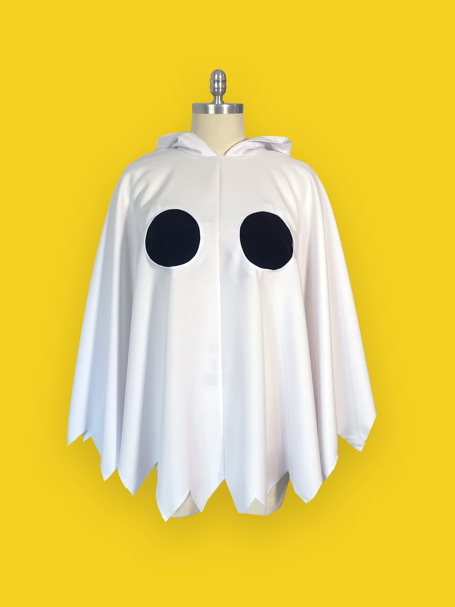 Ghost Hooded Poncho sewing pattern XS-4X for drag queen Halloween costume front view