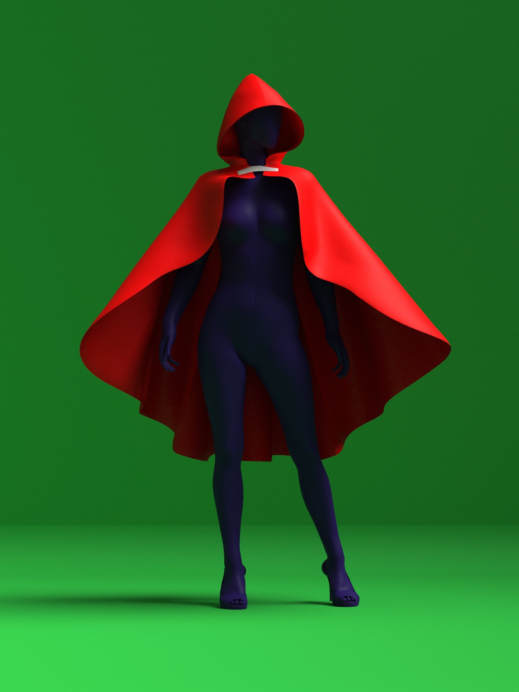 Gothic Oversized Cloak (XS-4X) Drag Queen Halloween Costume Sewing Pattern for Villain Fairytale Outfit Cosplay Front Purple