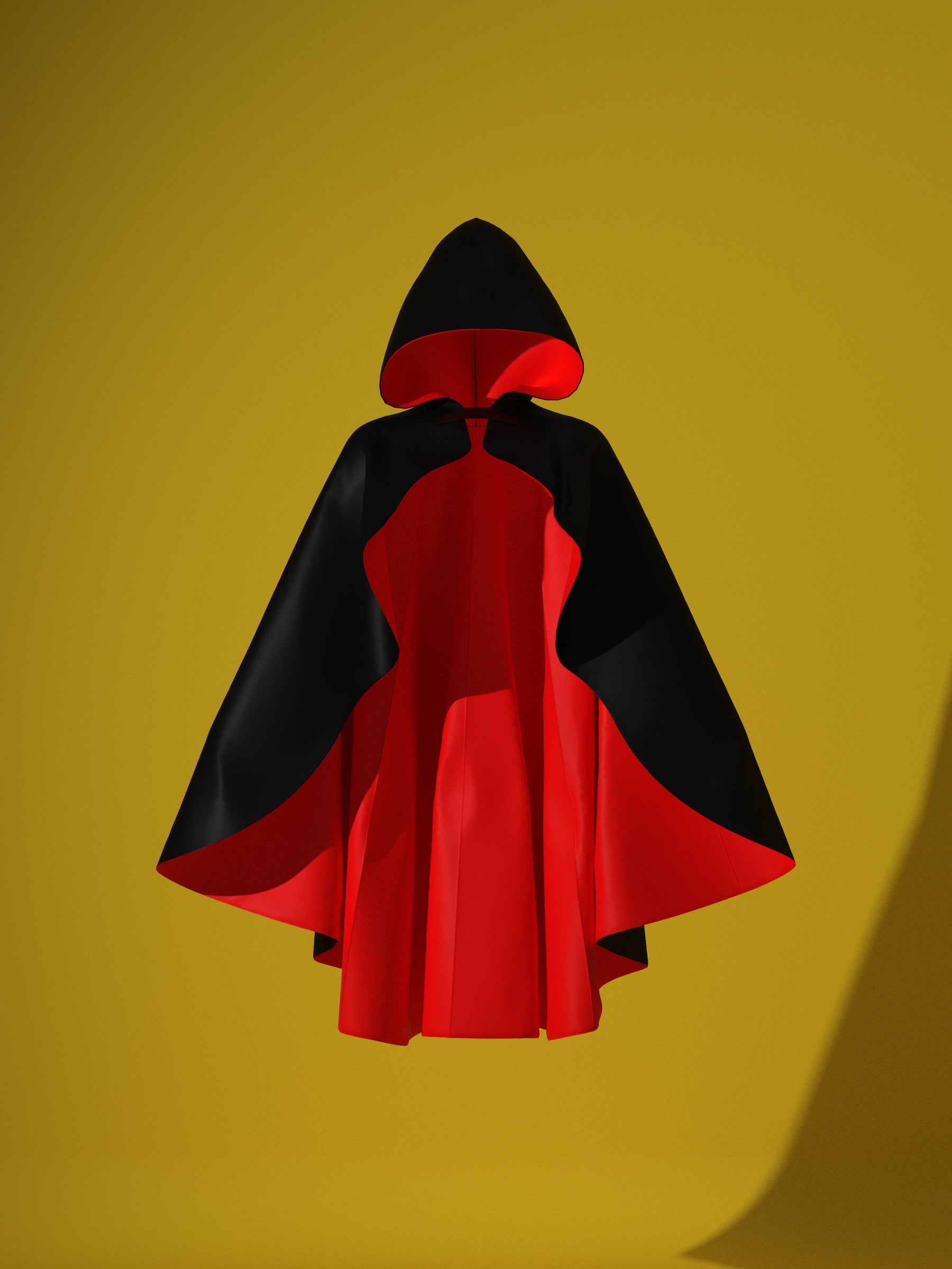 Gothic Oversized Cloak (XS-4X) Drag Queen Halloween Costume Sewing Pattern for Villain Fairytale Outfit Cosplay Front Shadow