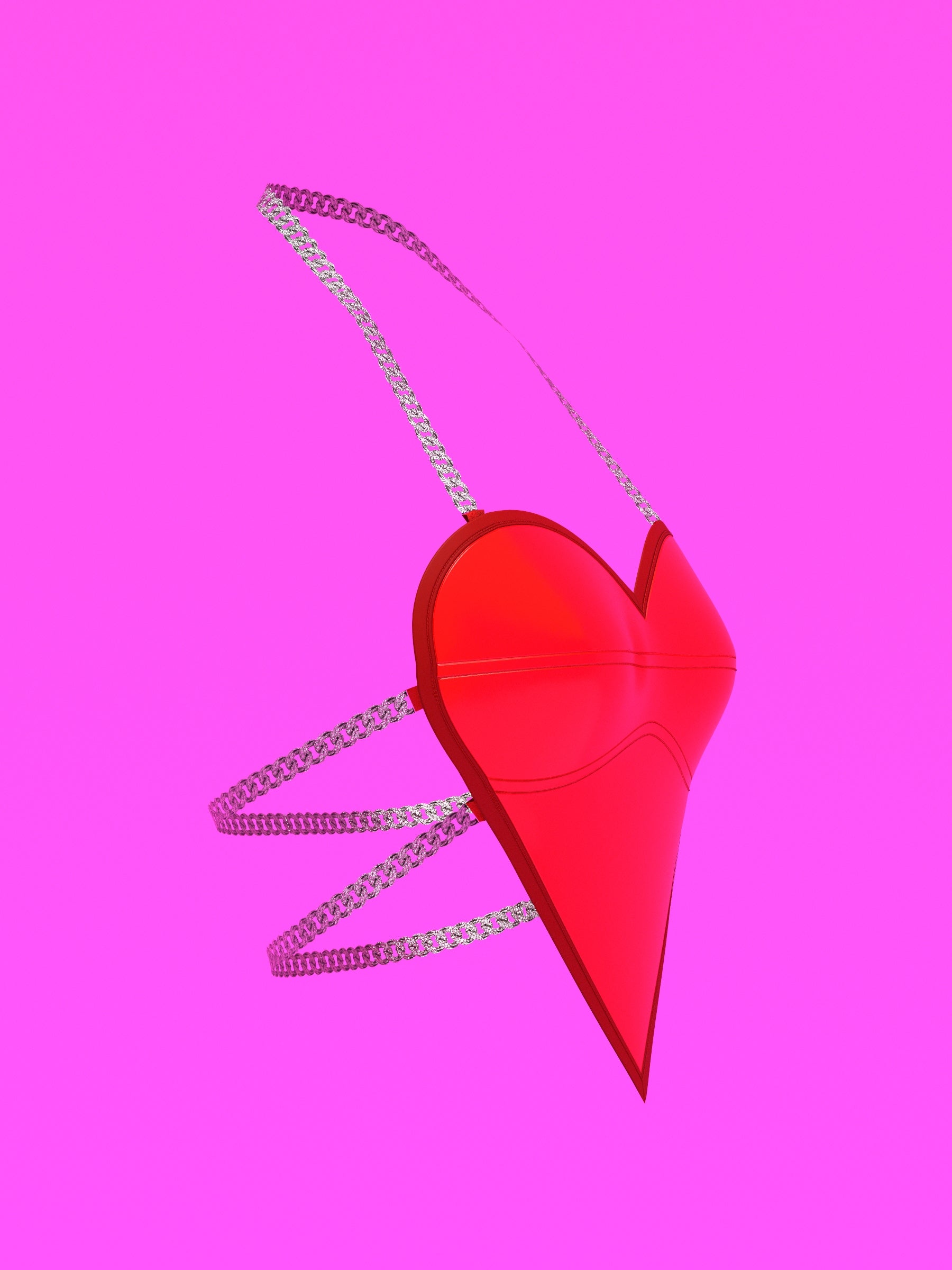 Heart Plate Top Sewing Pattern For Drag Queens Valentines Day Outfit Costume by Katkow Red Side