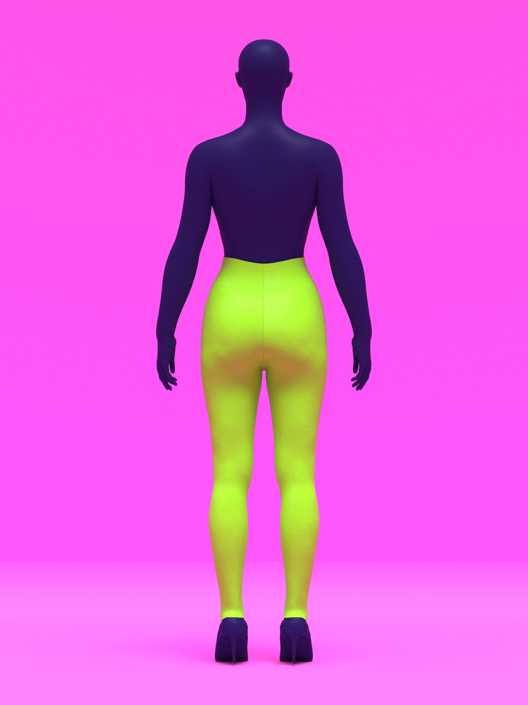 High Waisted Leggings Sewing Pattern (XS-4X) For Drag Queens pants bottoms stretch easy sew by Katkow back