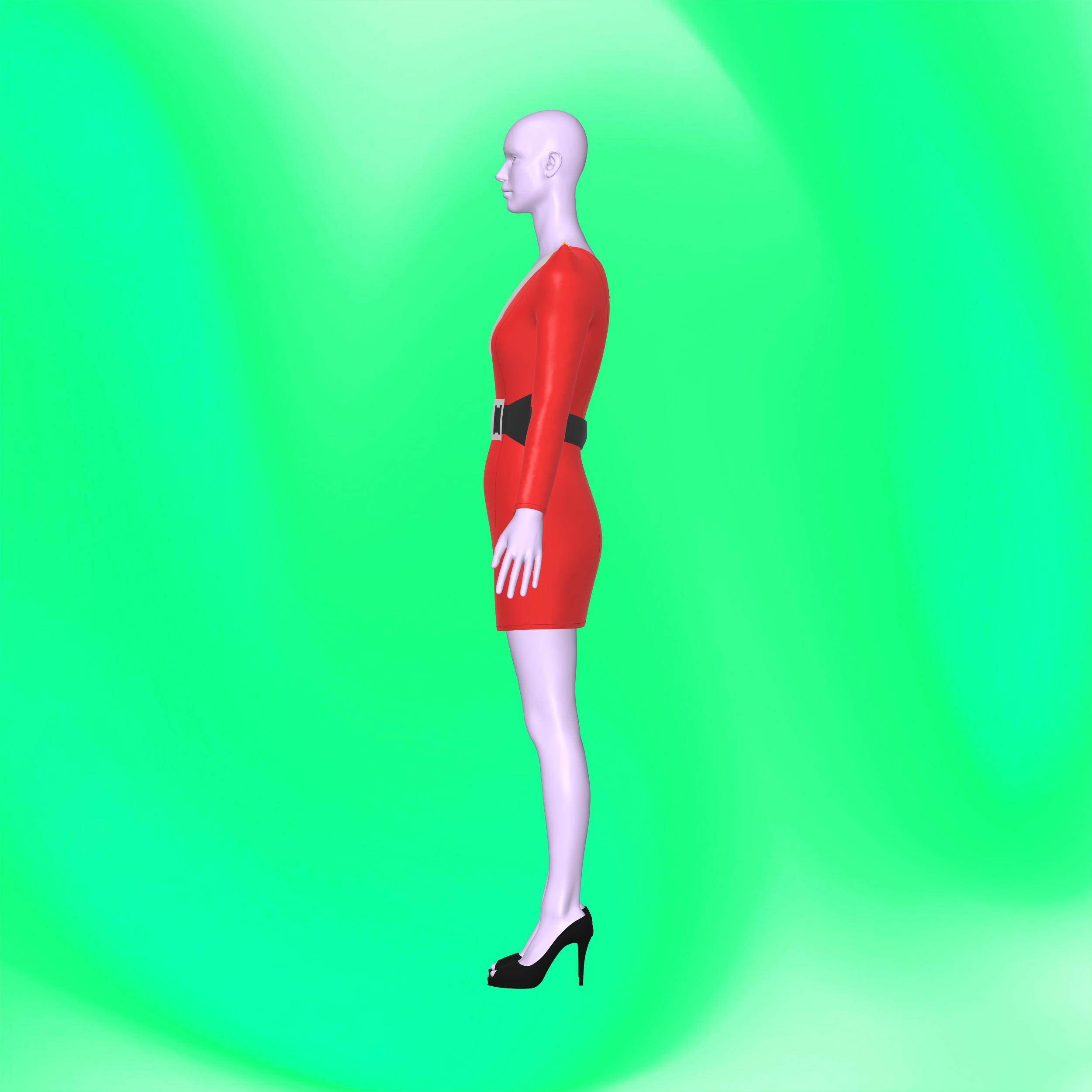 Katkow Asymmetric Sleeve Mini Dress Sewing Pattern (Sizes XS-4X) - PDF Made for Drag Queens Drag Queen Fashion Midi Dress Holiday Dress Santa Dress