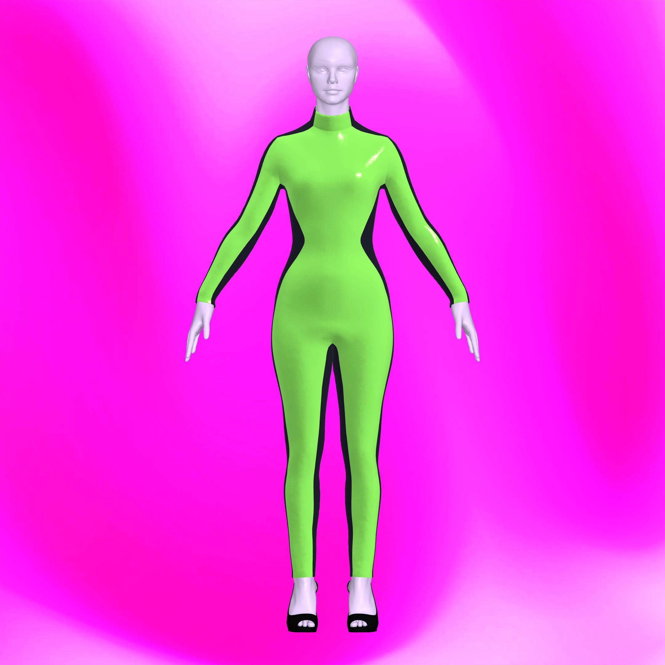 katkow drag queen catsuit sewing pattern front