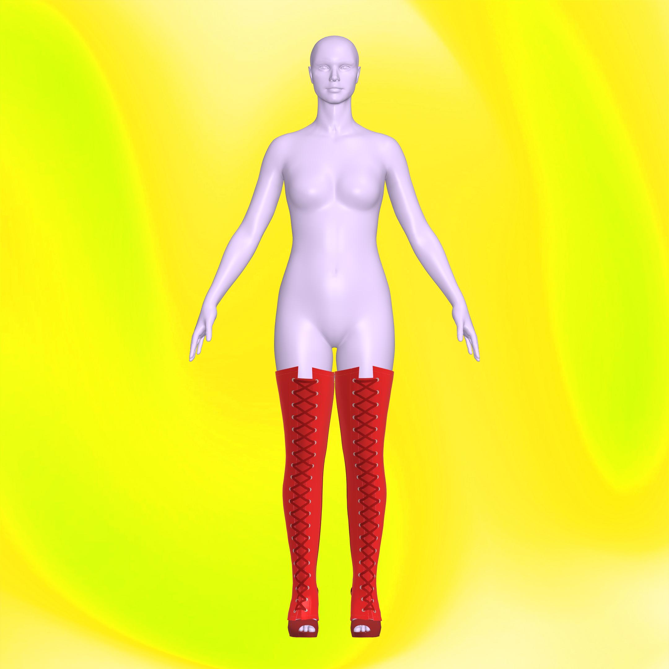 katkow drag queen lace up thigh high heel shoe spats sewing pattern front