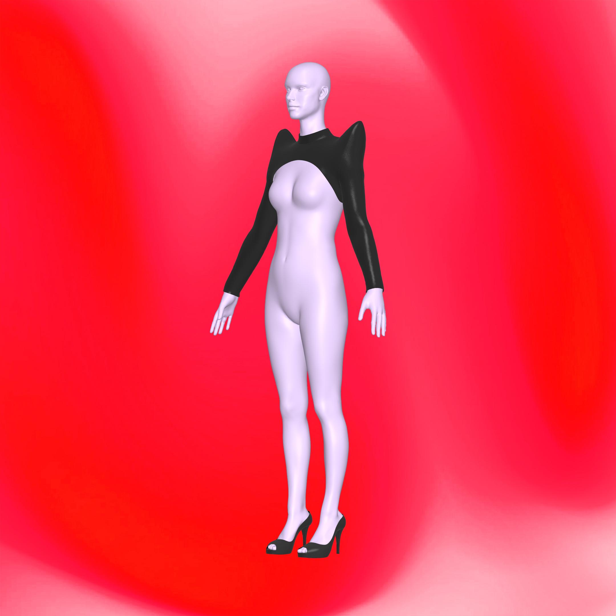 Katkow Drag Queen Pointed Shoulder Shrug Sewing Pattern (Sizes XS-4X) - PDF side