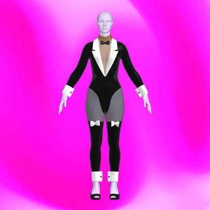 katkow drag queen tuxedo catsuit sewing pattern front