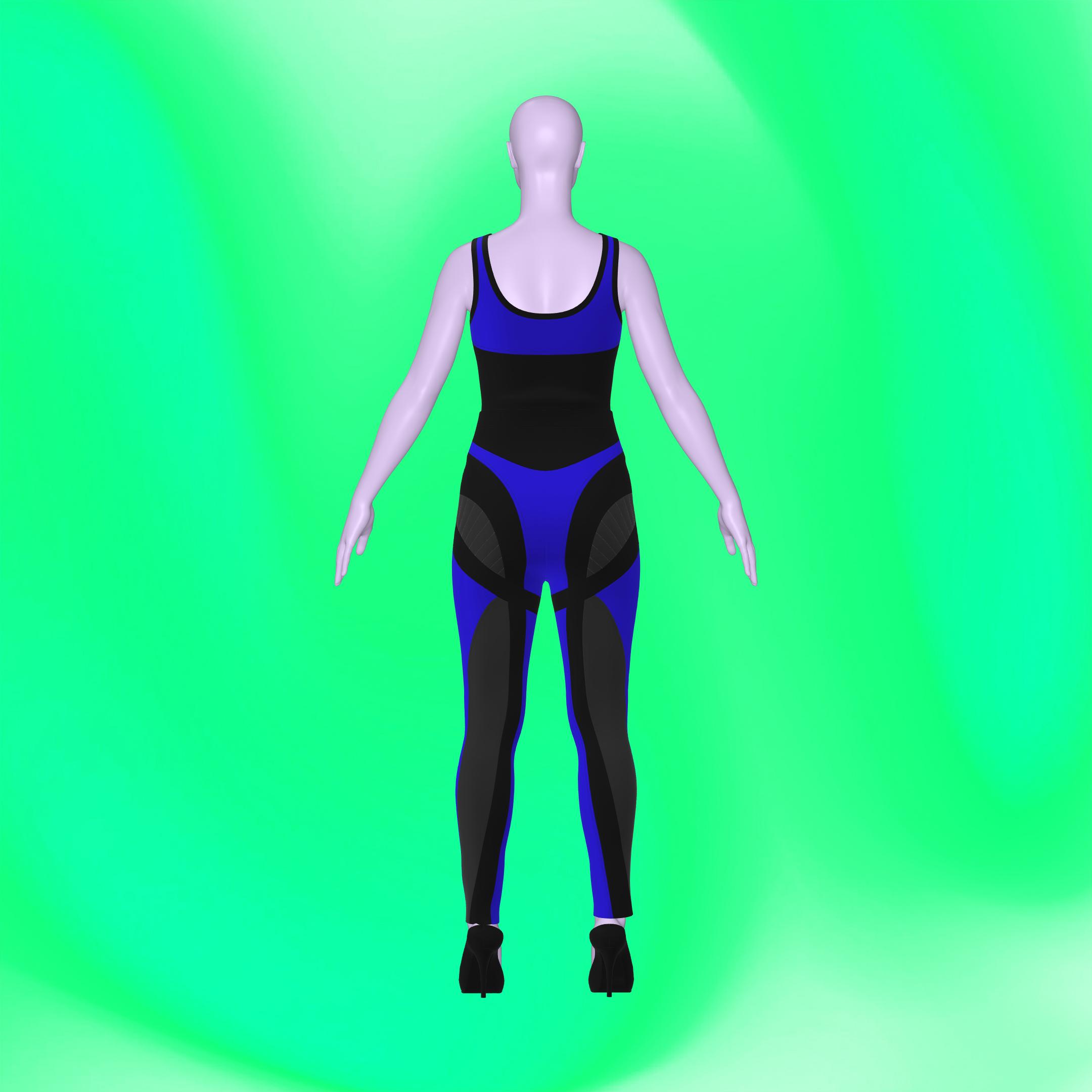 katkow drag queen bodysuit and leggings sewing pattern set back