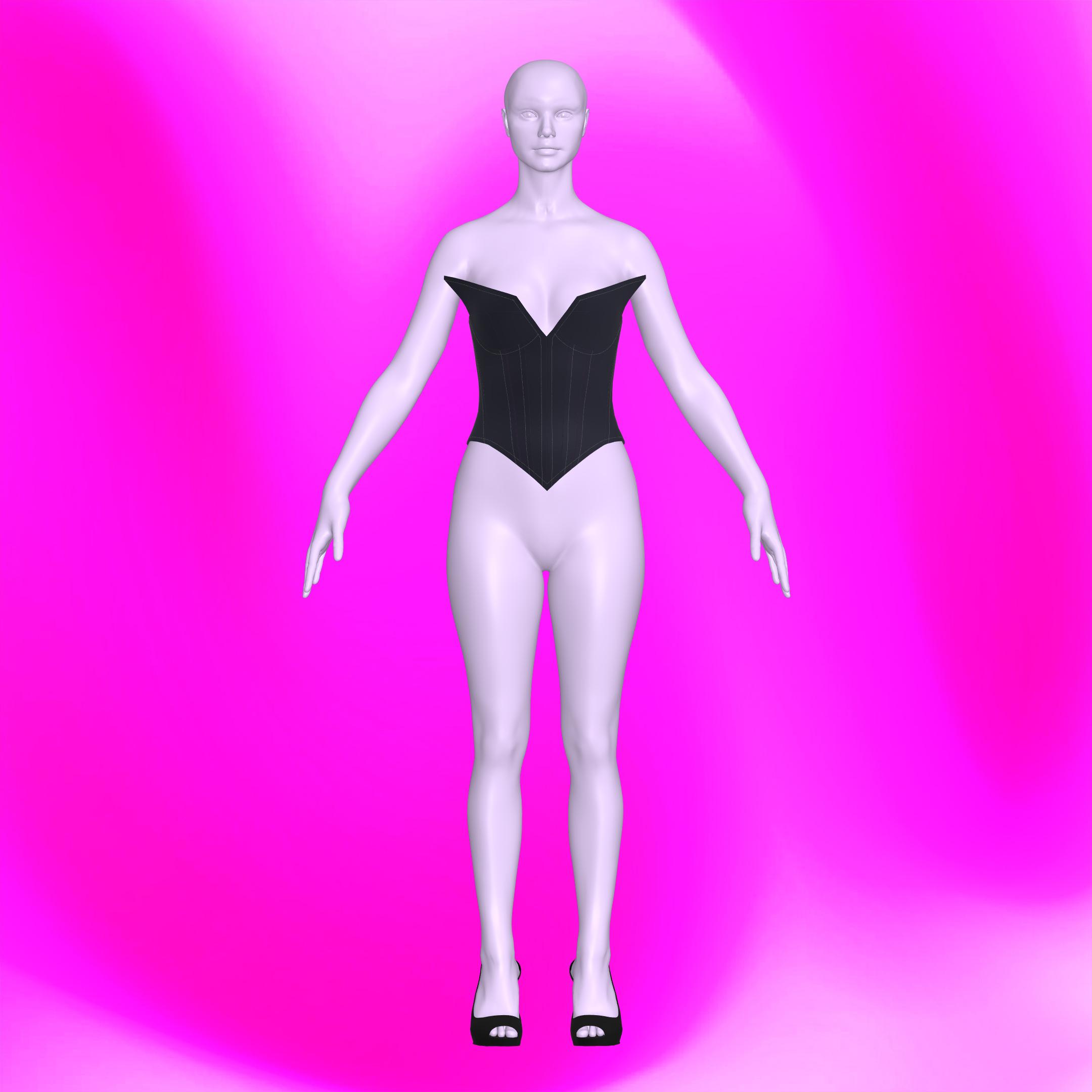 katkow drag queen pointed corset sewing pattern front