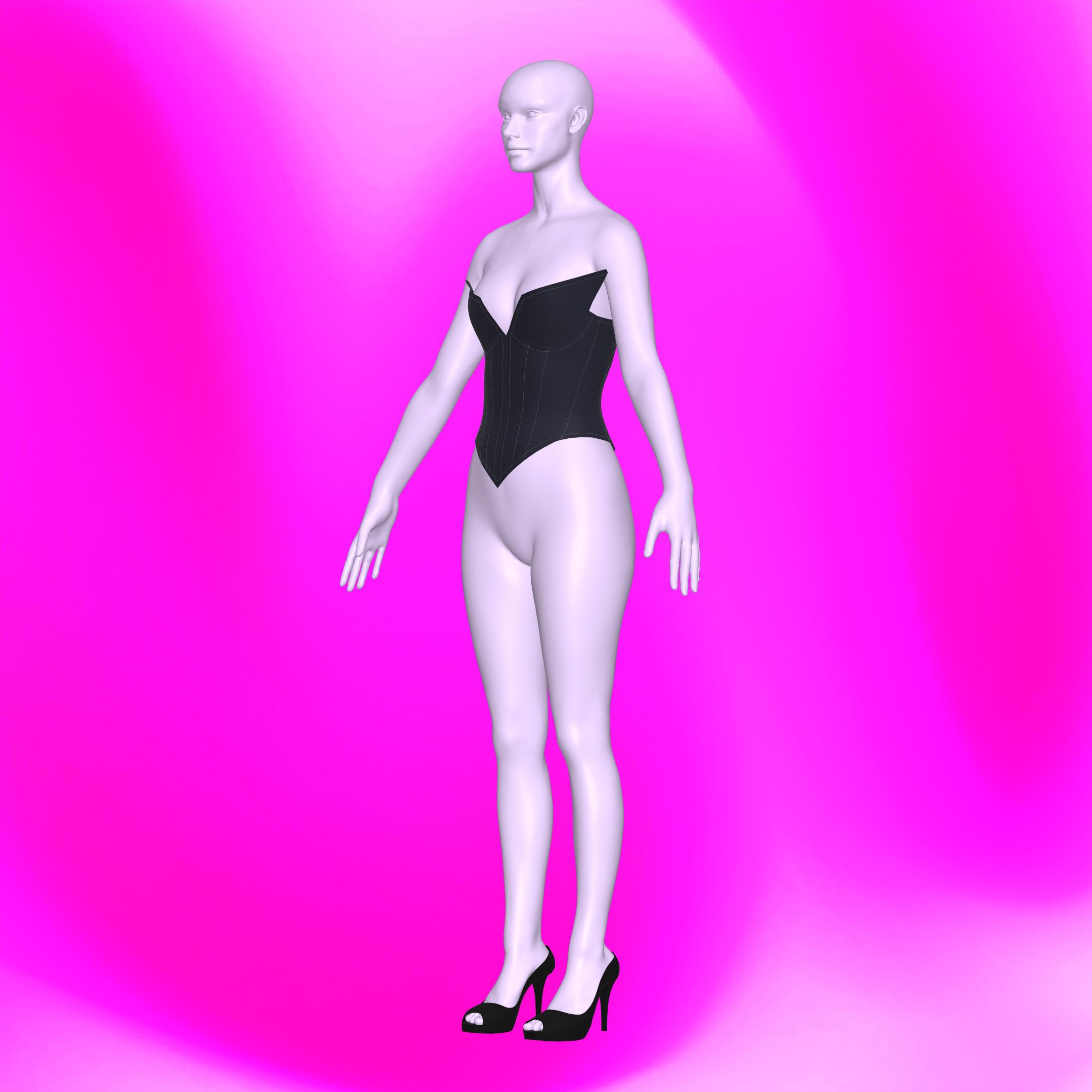 katkow drag queen pointed corset sewing pattern angle