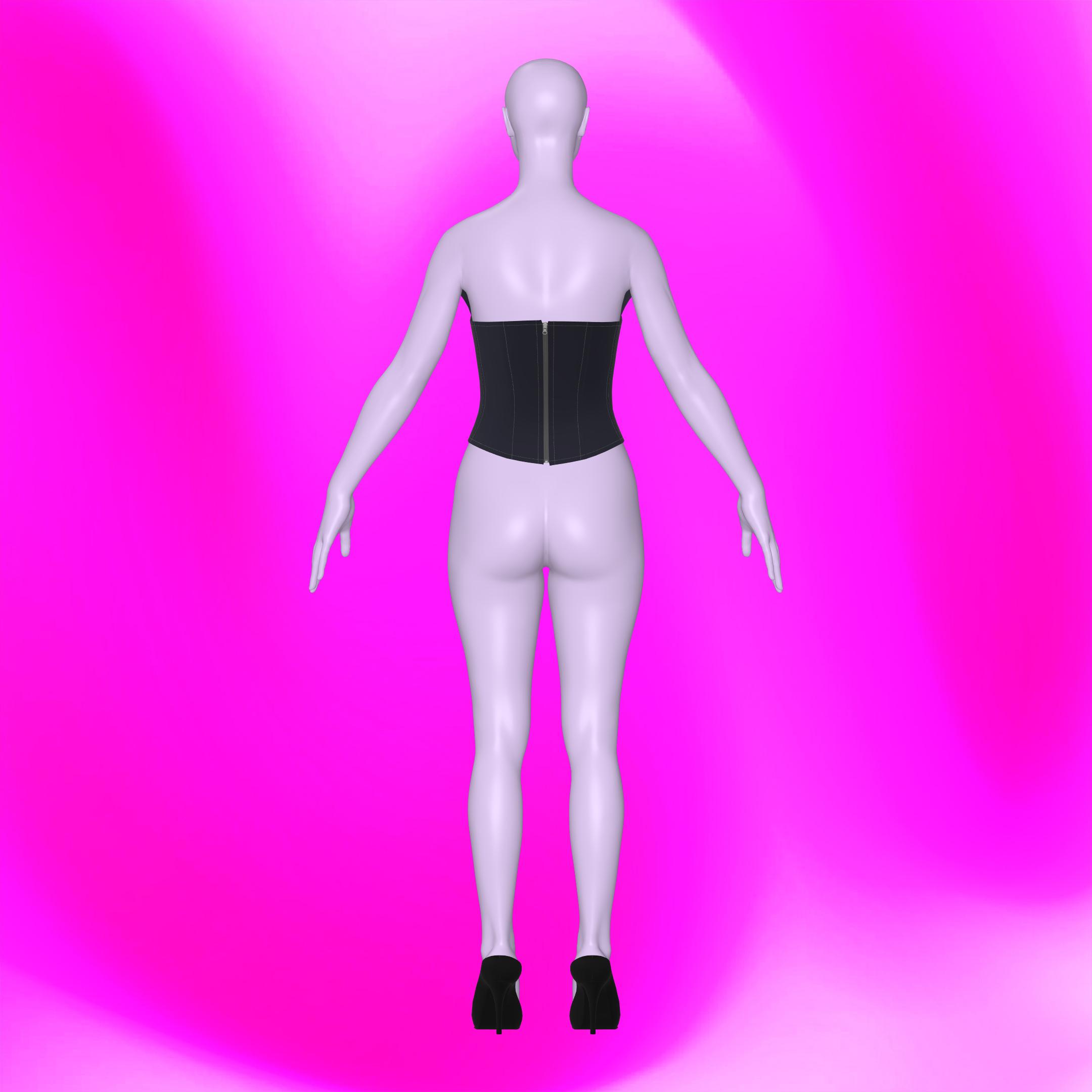 katkow drag queen pointed corset sewing pattern back