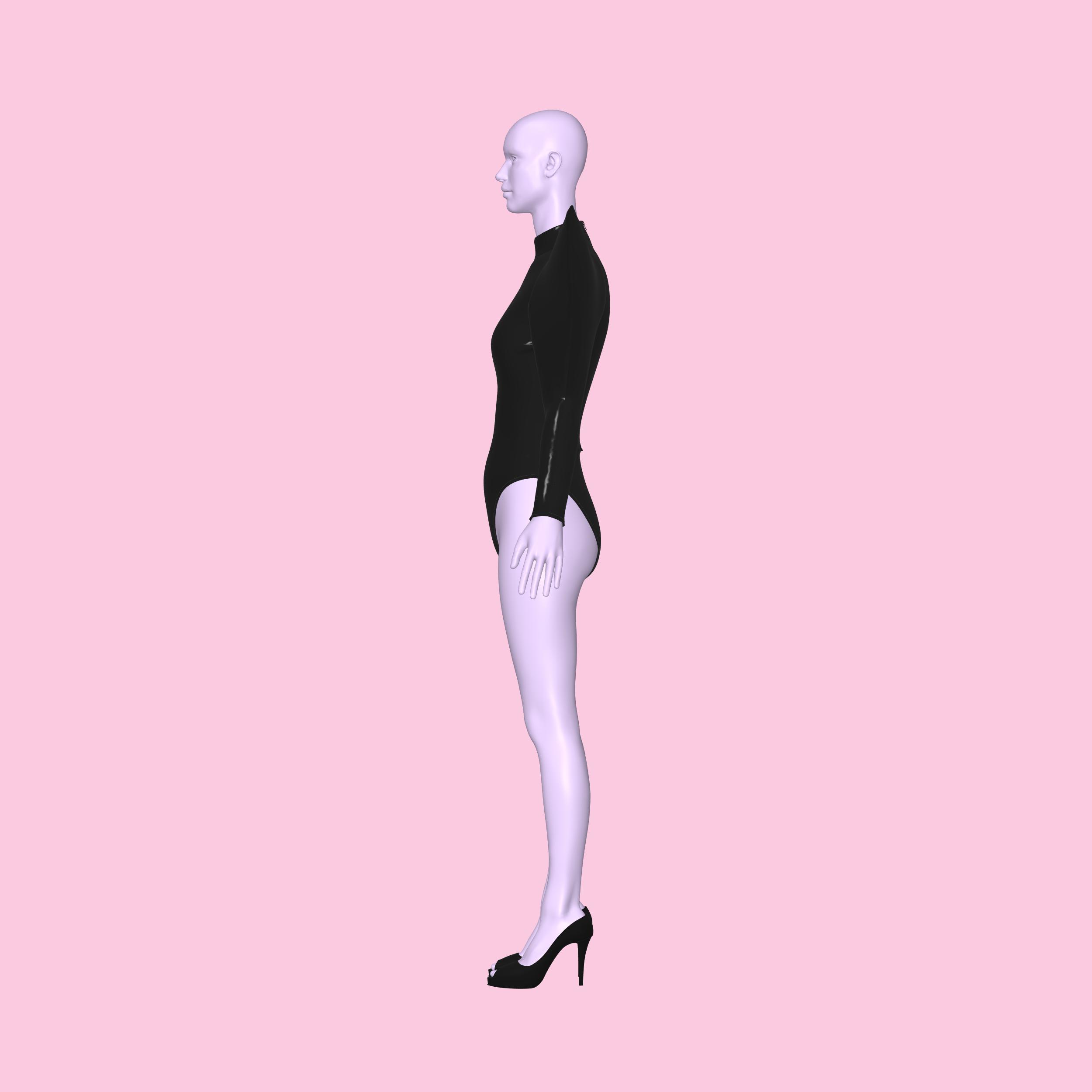 Katkow Power Shoulder Leotard Sewing Pattern Spike Strong Sleeve Drag Queen Costume Fashion Cosplay Bodysuit Goth Rave Stripper