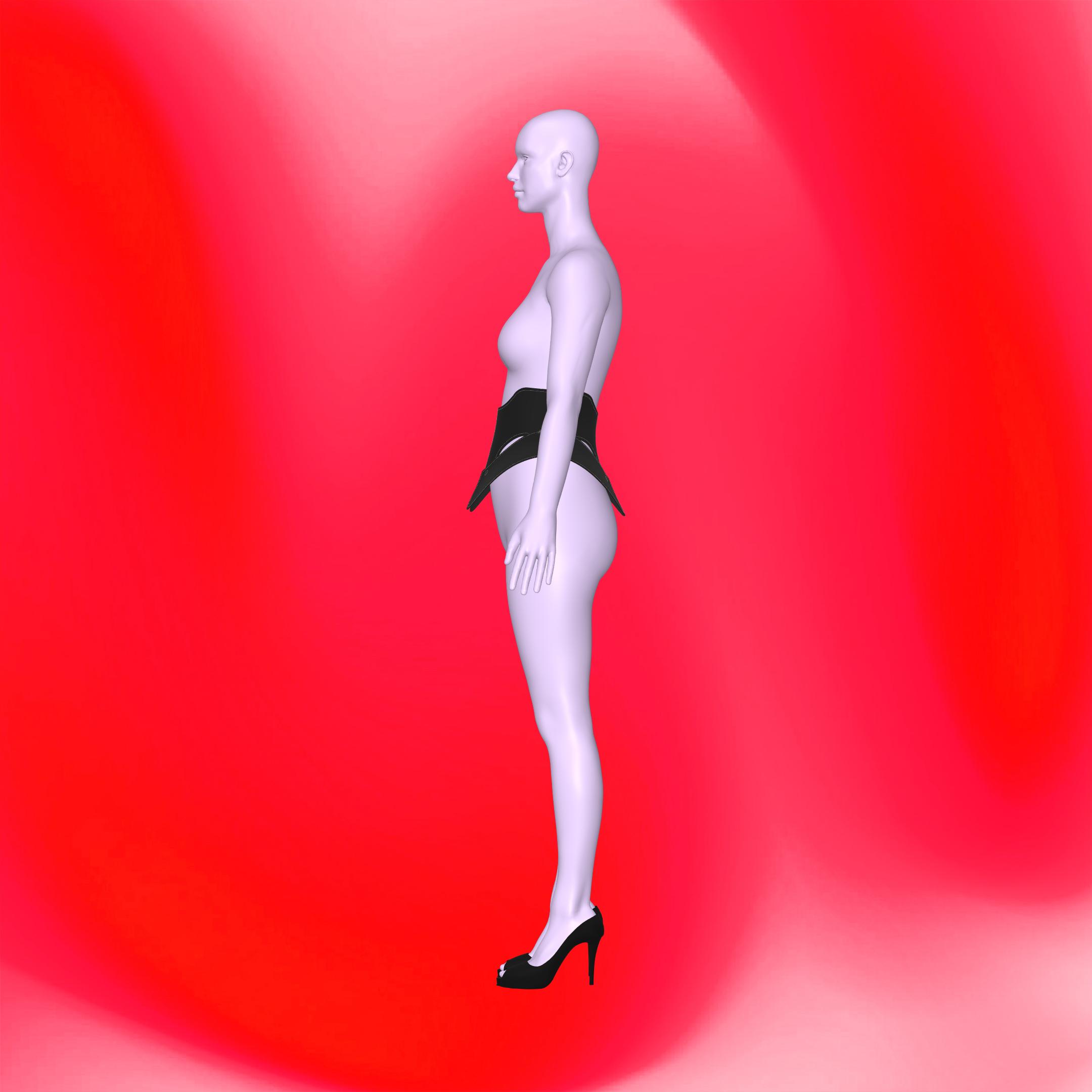 Katkow Wave Underbust Belt Hip Flare Corset Sewing Pattern (Sizes XS-2X) for Drag Queens Side