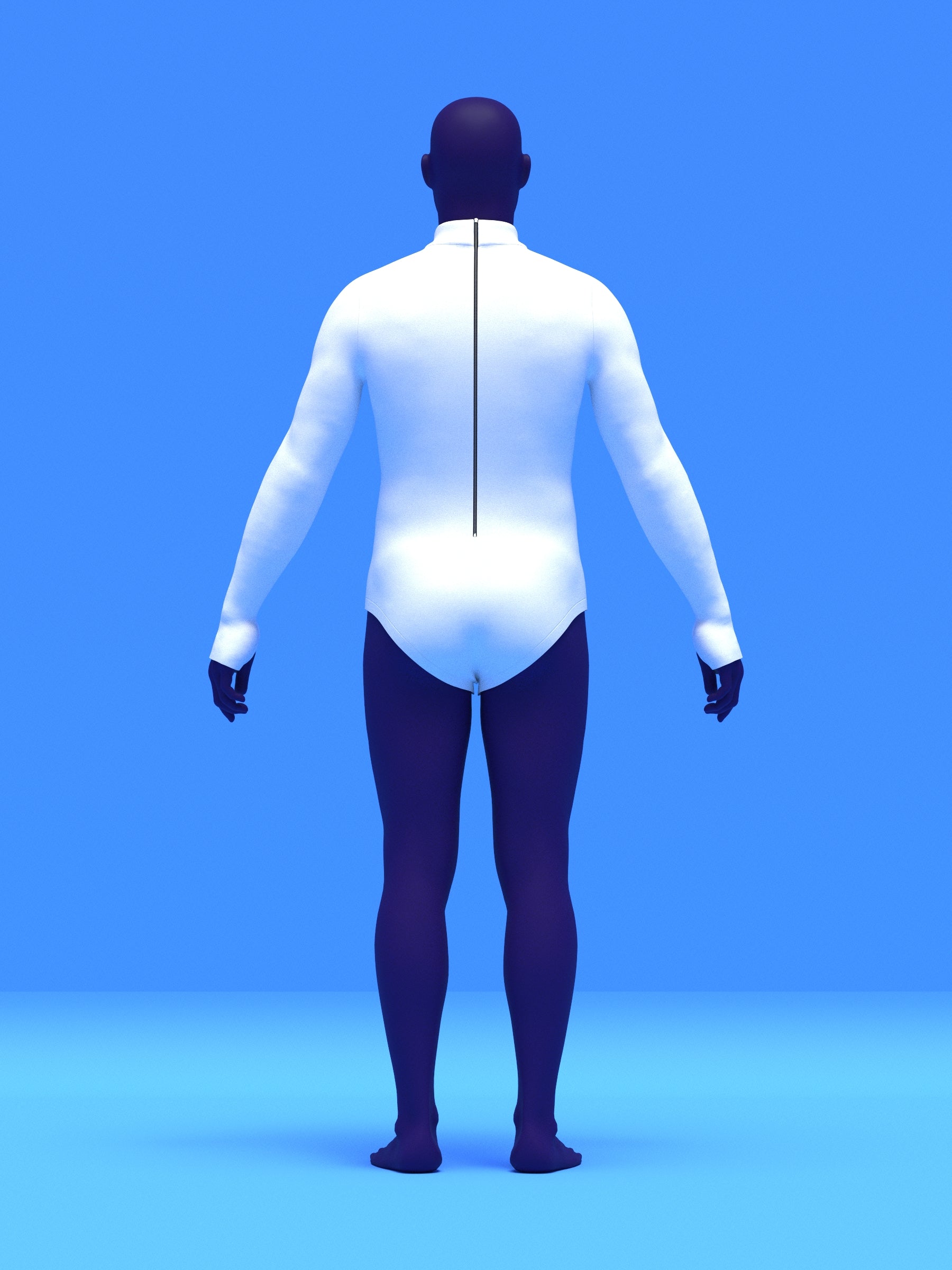 Men's Long Sleeve Leotard Sewing Pattern For Cosplay and Dancewear Stretch Easy Sew by Katkow Back