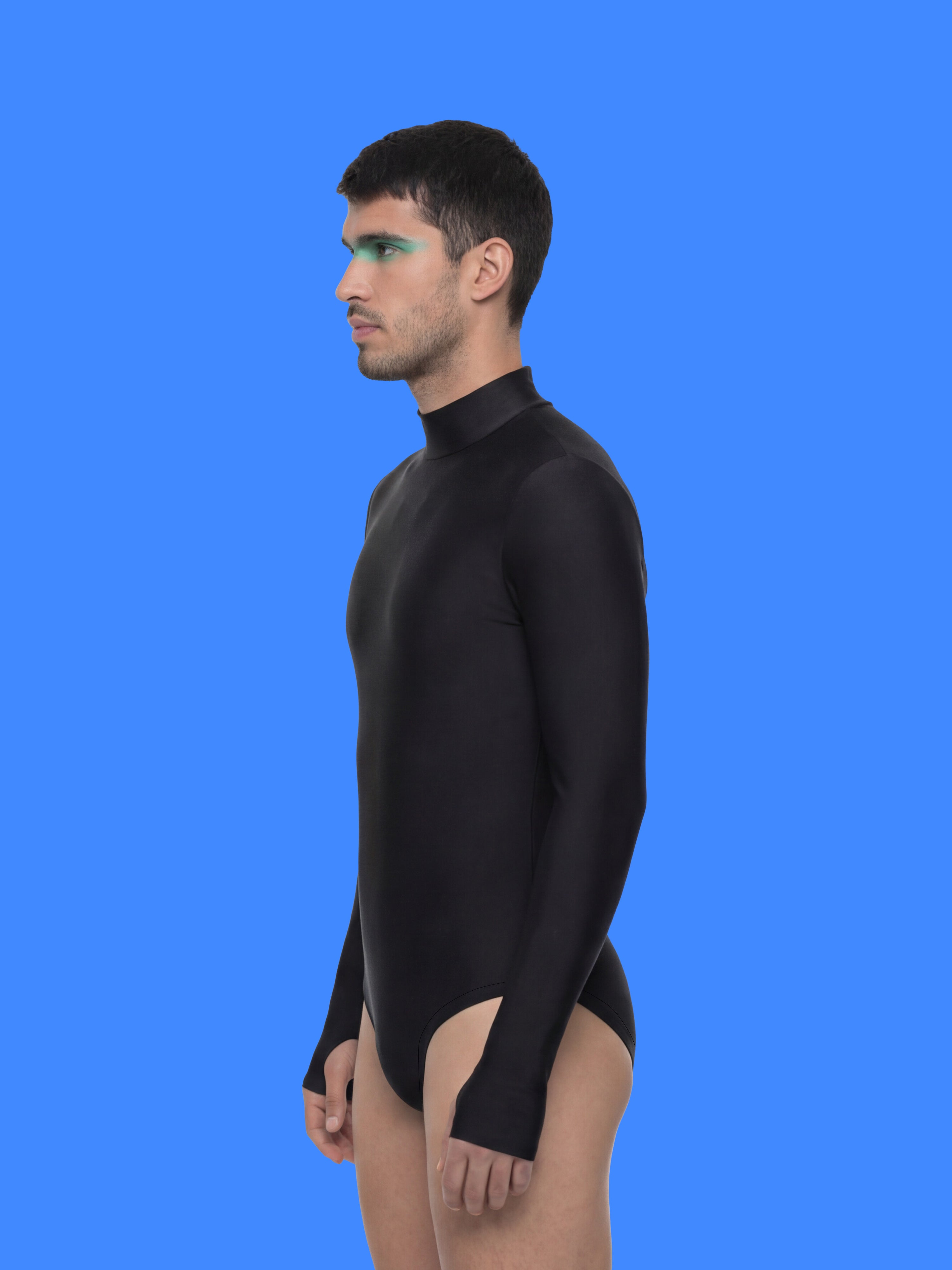 Men's Long Sleeve Leotard Sewing Pattern For Cosplay and Dancewear Stretch Easy Sew by Katkow SideModel
