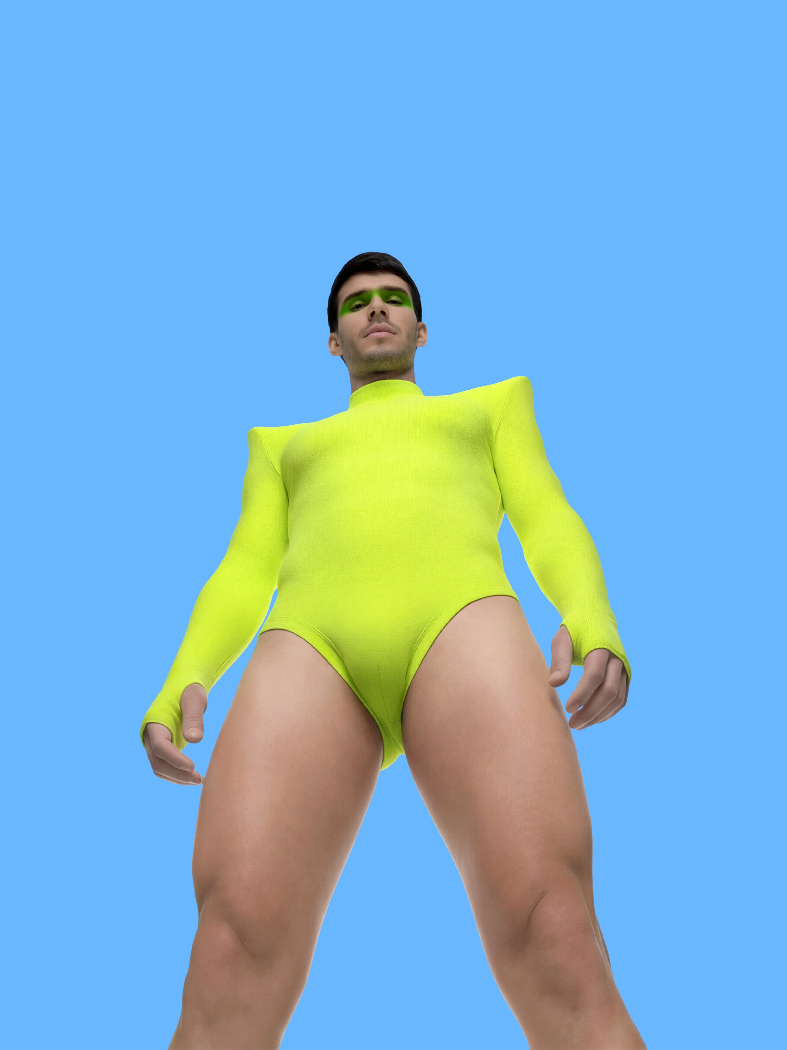 Men's Pointed Shoulder Leotard Sewing Pattern For Cosplay Bodysuit Stretch Easy Beginner Sew Superhero villain costume by Katkow