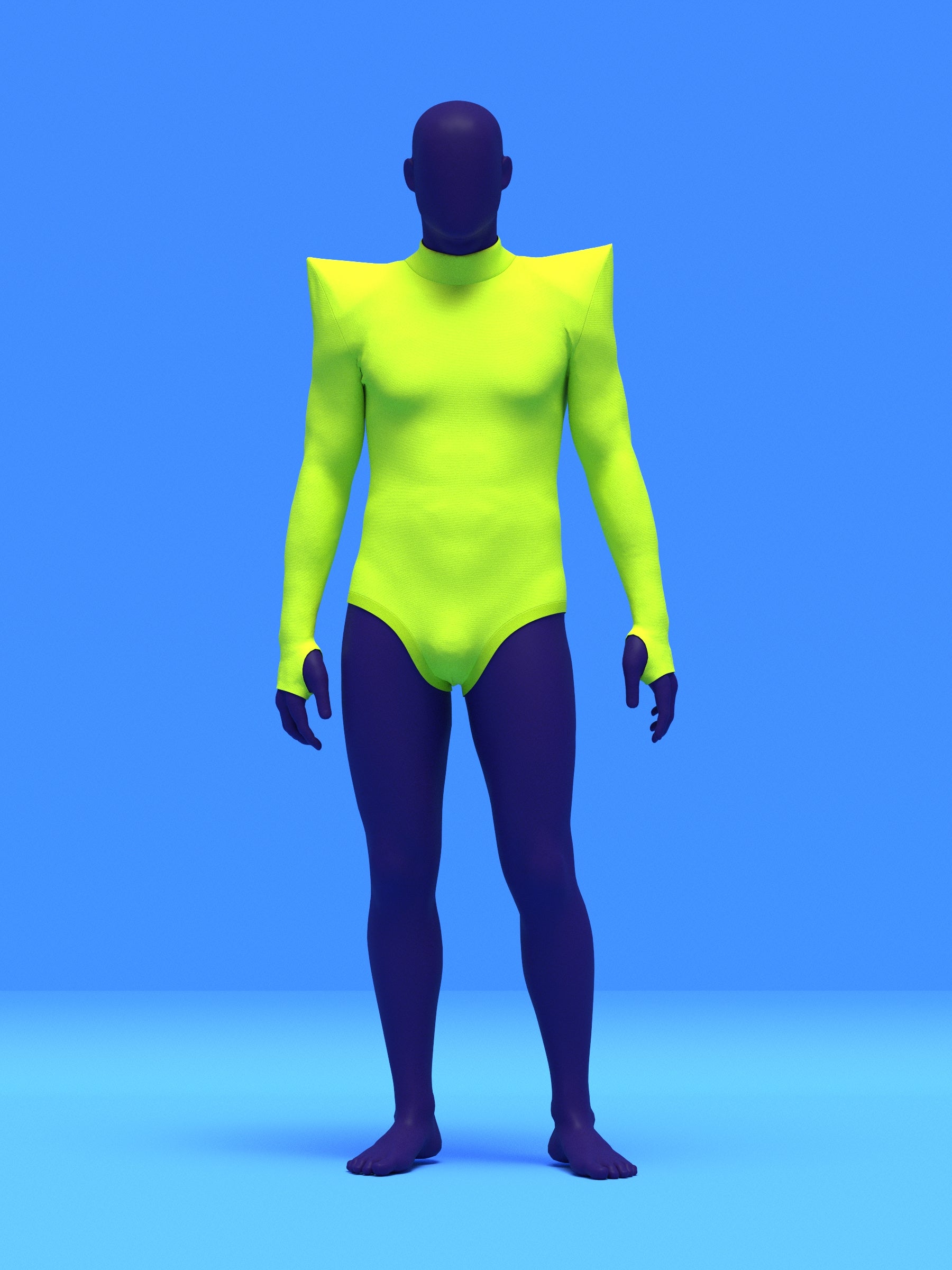 Men's Pointed Shoulder Leotard Sewing Pattern For Cosplay Bodysuit Stretch Easy Beginner Sew Superhero villain costume by Katkow