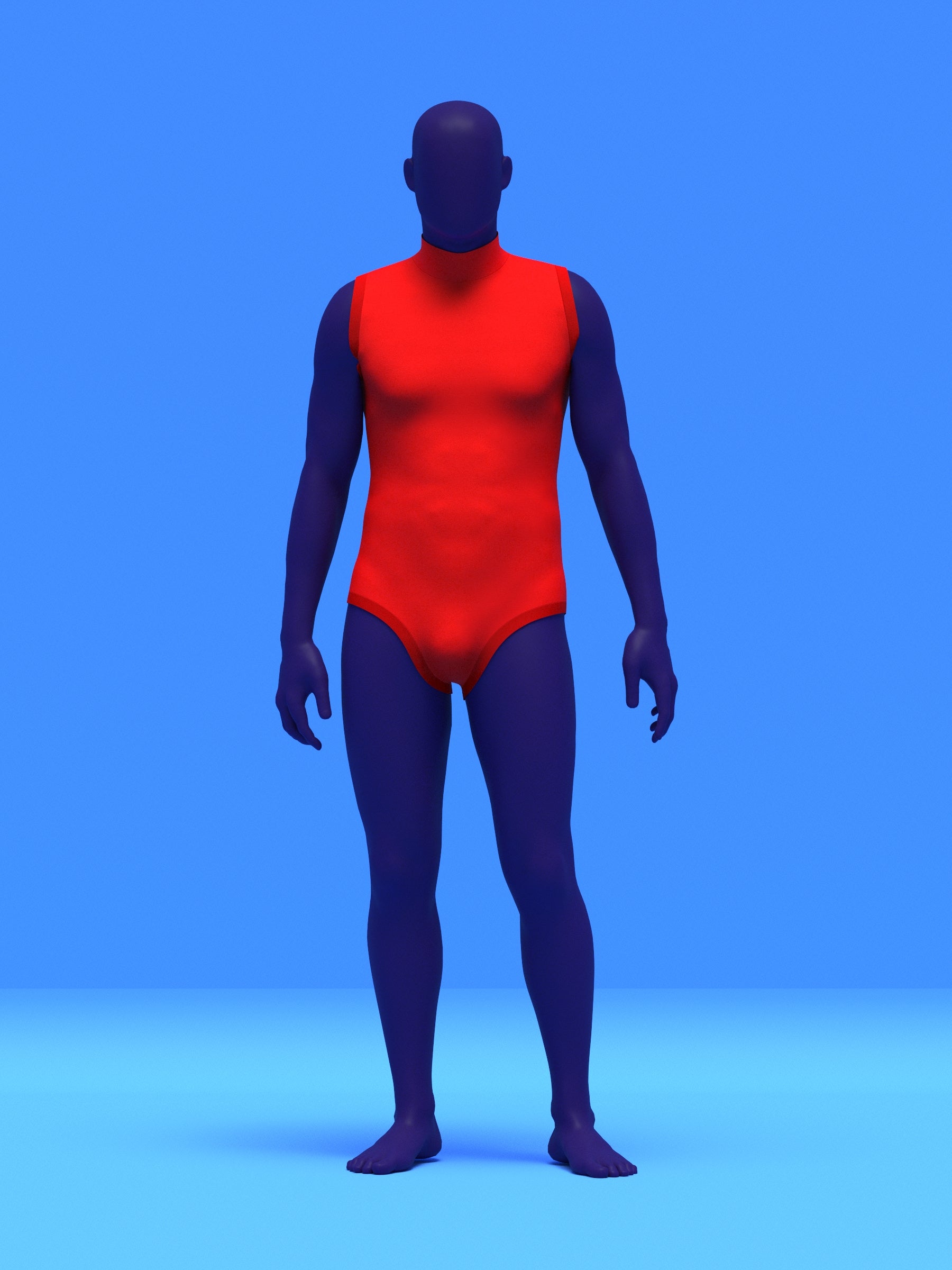 Men's Sleeveless Leotard Sewing Pattern for Cosplay and Dancewear Stretch Bodysuit Onesie Superhero Suit Costume