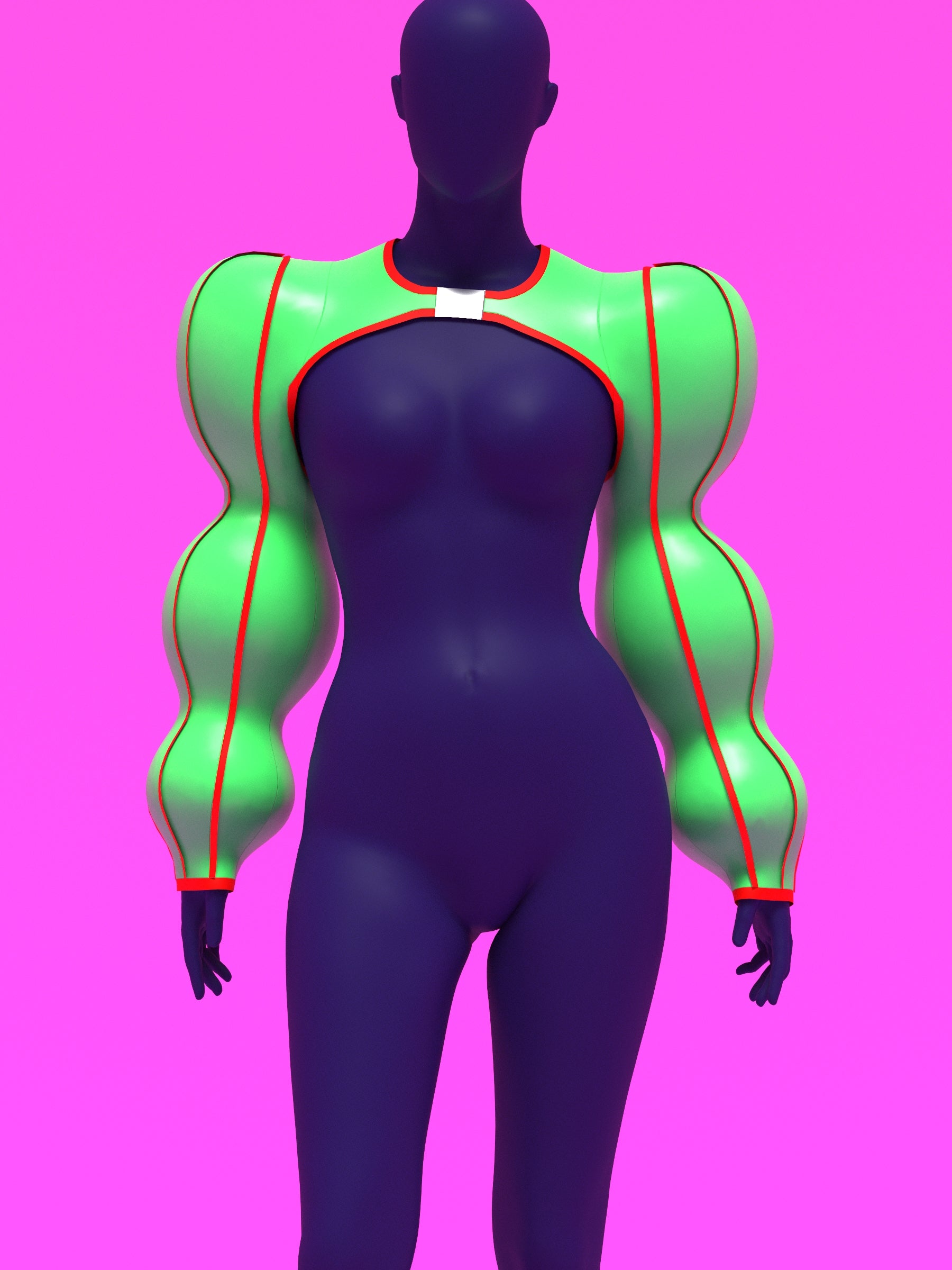 Ornament Ball Sleeve Shrug Sewing Pattern Top for Drag Queens Holiday Festive Outfit Costume Big Sleeves close