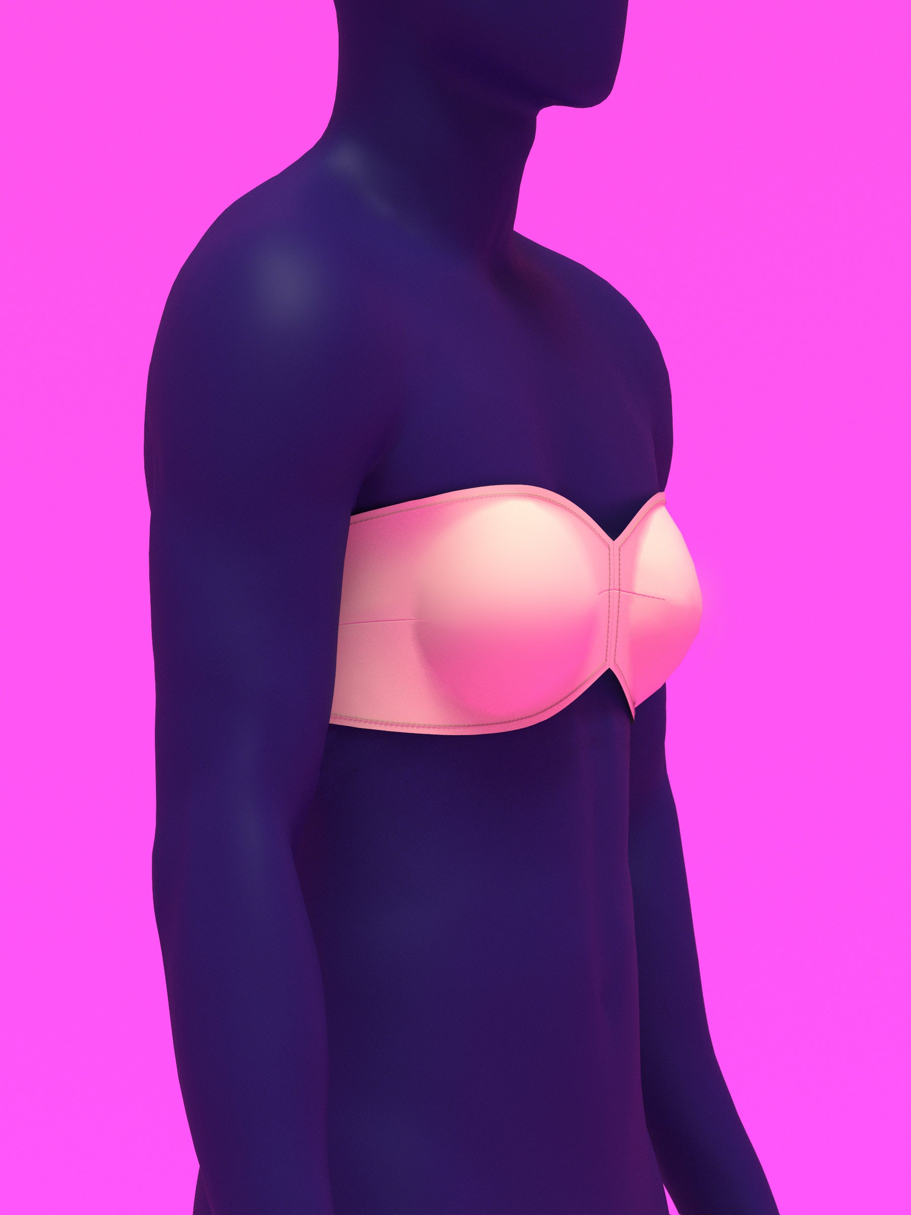 Padded Strapless Bra Sewing Pattern For Drag Queens by Katkow Undergarment bust for men