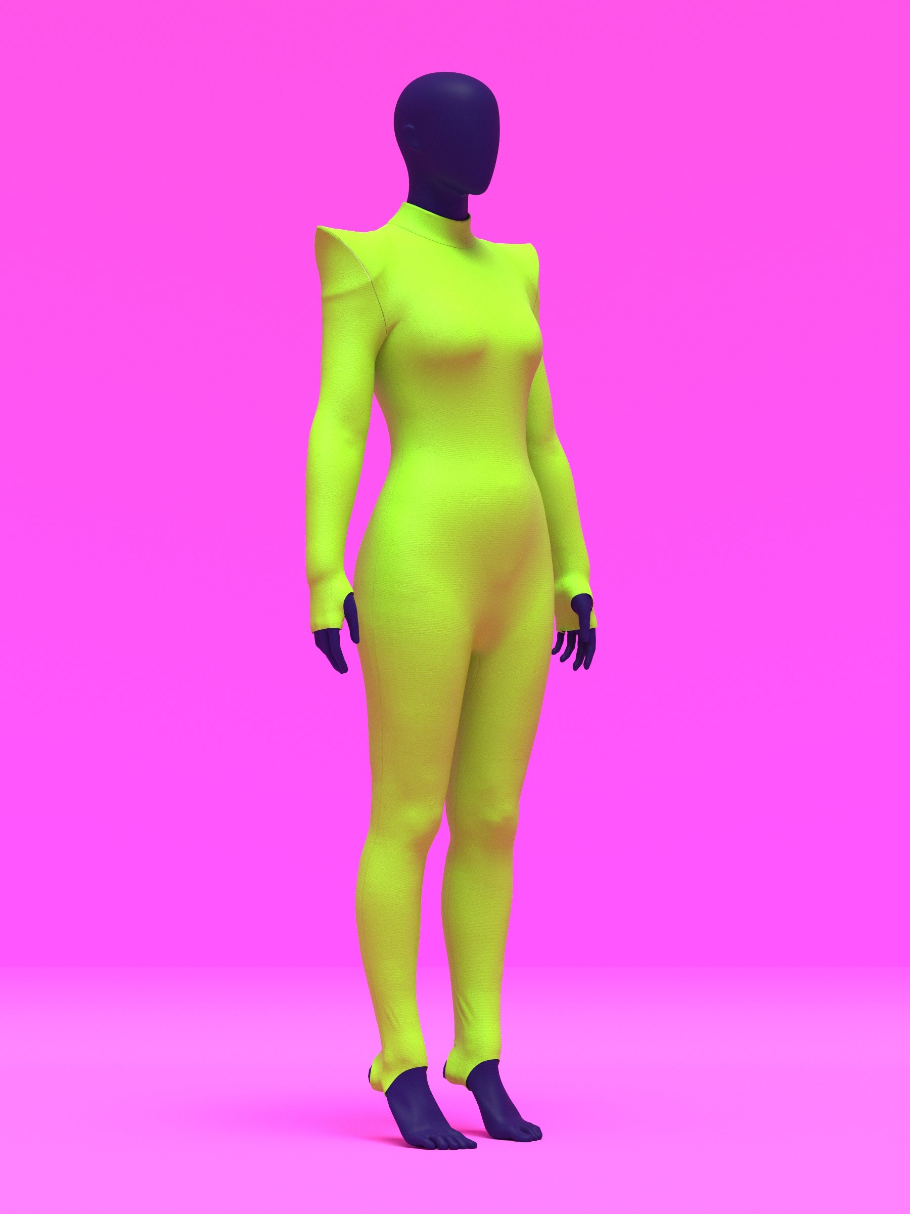 Pointed Shoulder Catsuit Sewing Pattern For Drag Queens Stretch Bodysuit Leotard Dancewear Easy Sew Beginner Pattern by Katkow Angle