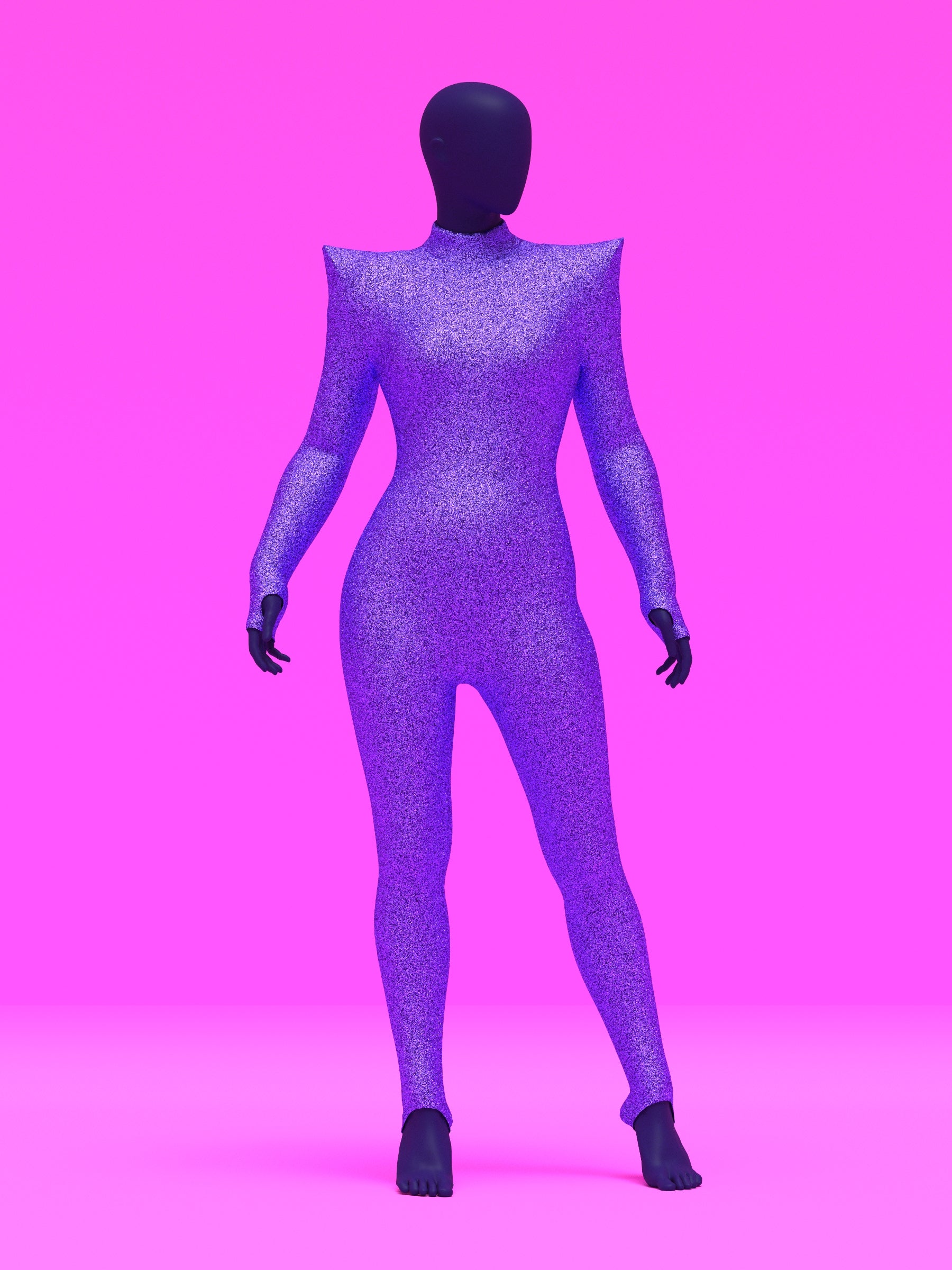 Pointed Shoulder Catsuit Sewing Pattern For Drag Queens Stretch Bodysuit Leotard Dancewear Easy Sew Beginner Pattern by Katkow Pose Glitter