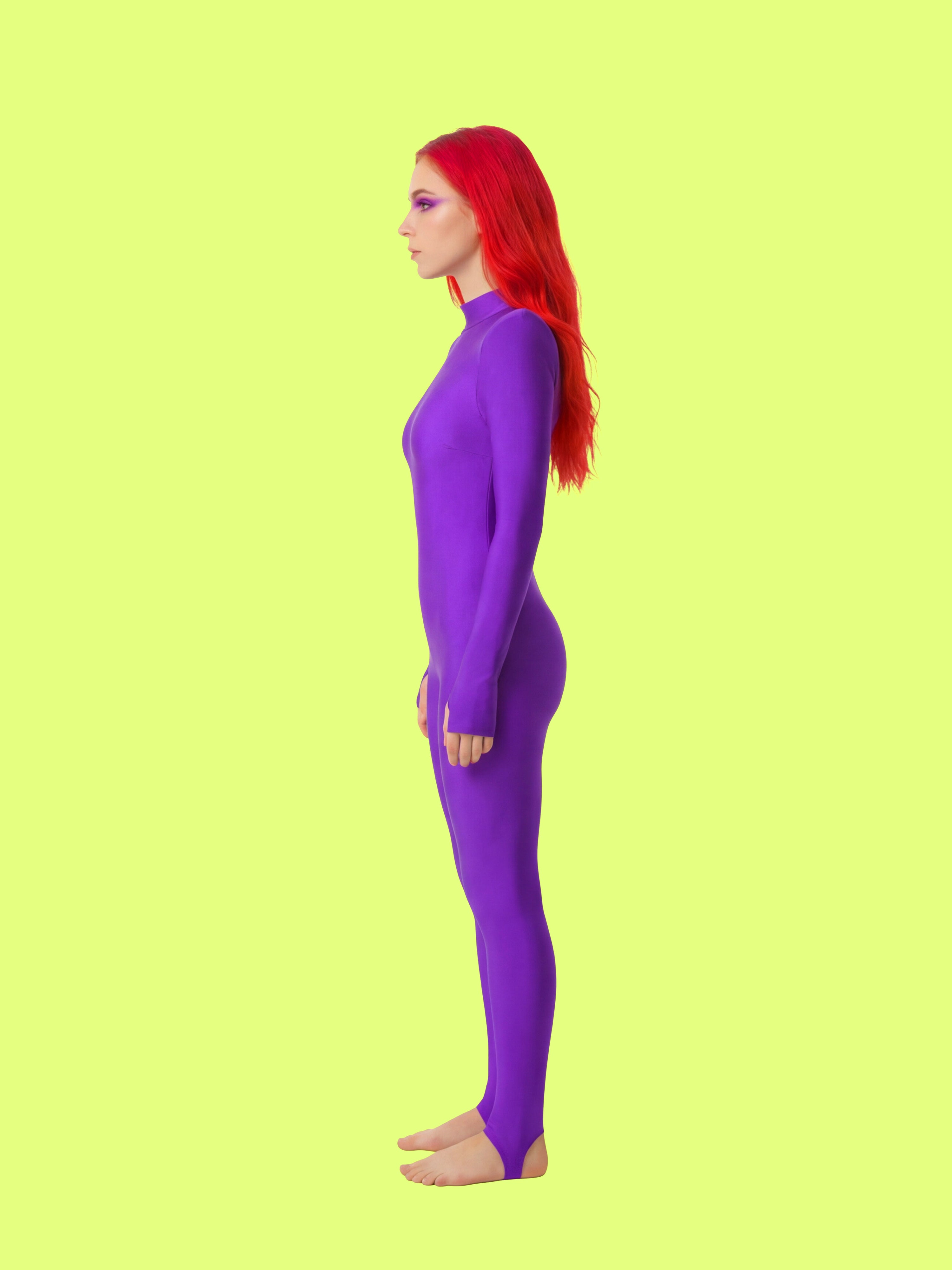 Pointed Shoulder Catsuit Sewing Pattern For Womens Cosplay Superhero suit Stretch Bodysuit Leotard Dancewear Easy Sew Beginner Pattern by Katkow Flats