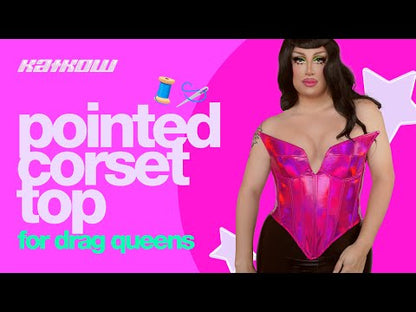 Pointed Cup Corset Top Sewing Pattern (Sizes XS-4X) - PDF