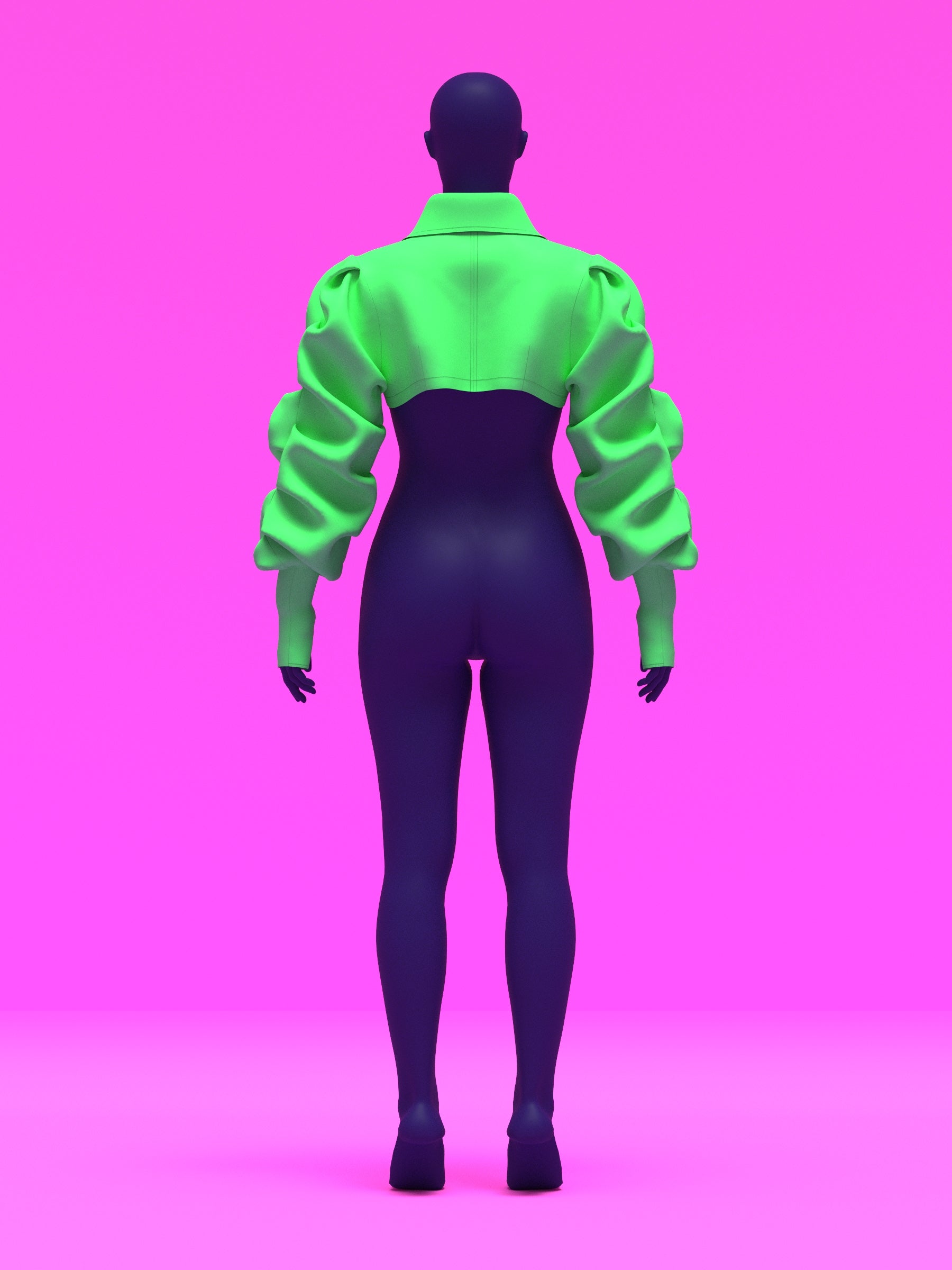 Ruched Sleeve Shrug Sewing Pattern For Drag Queens by Katkow oversized ruffle wrinkle sleeve pattern top accessory back