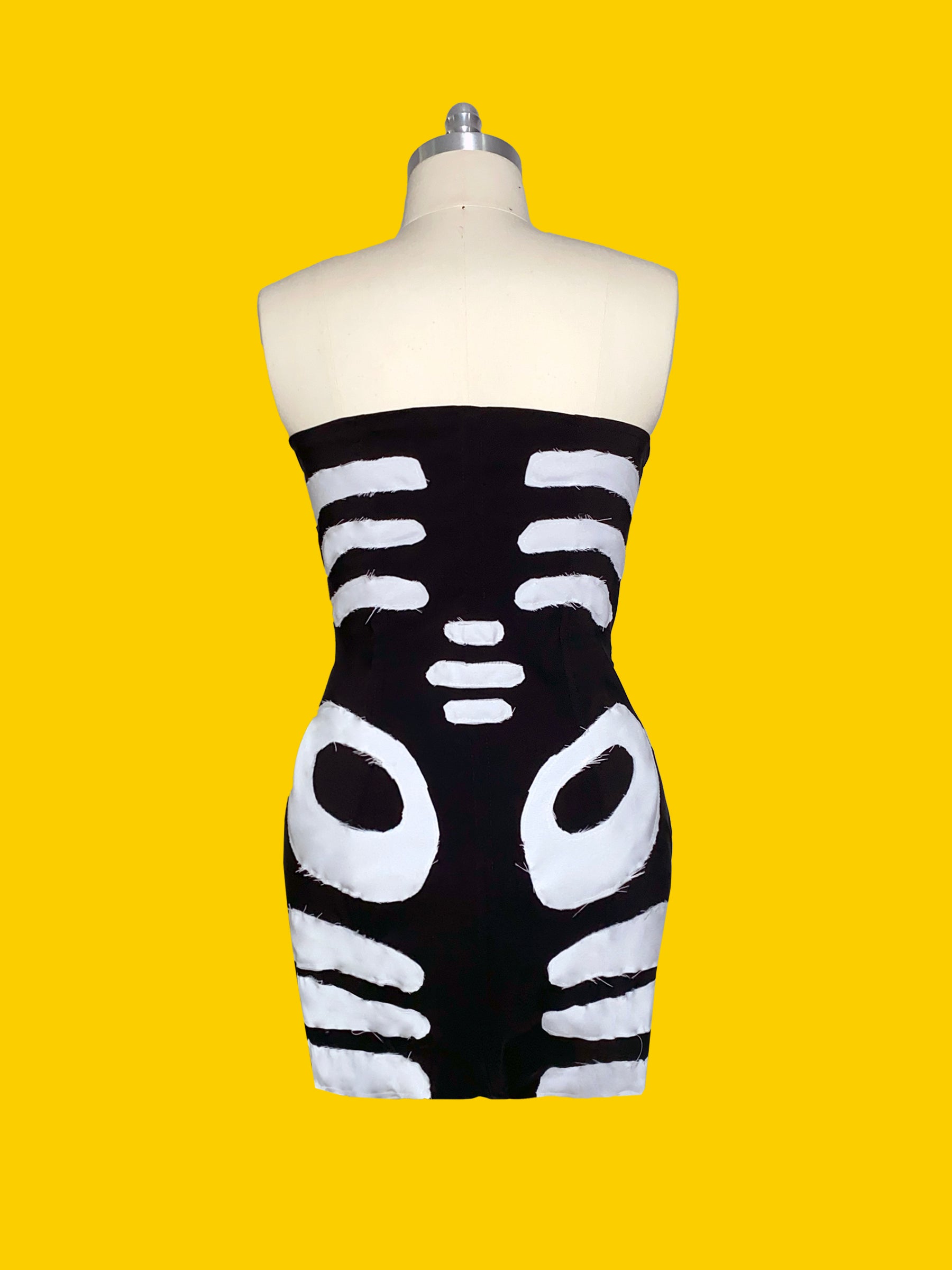 Skeleton Dress (XS-XL) Drag Queen Halloween Costume Sewing Pattern Katkow Back