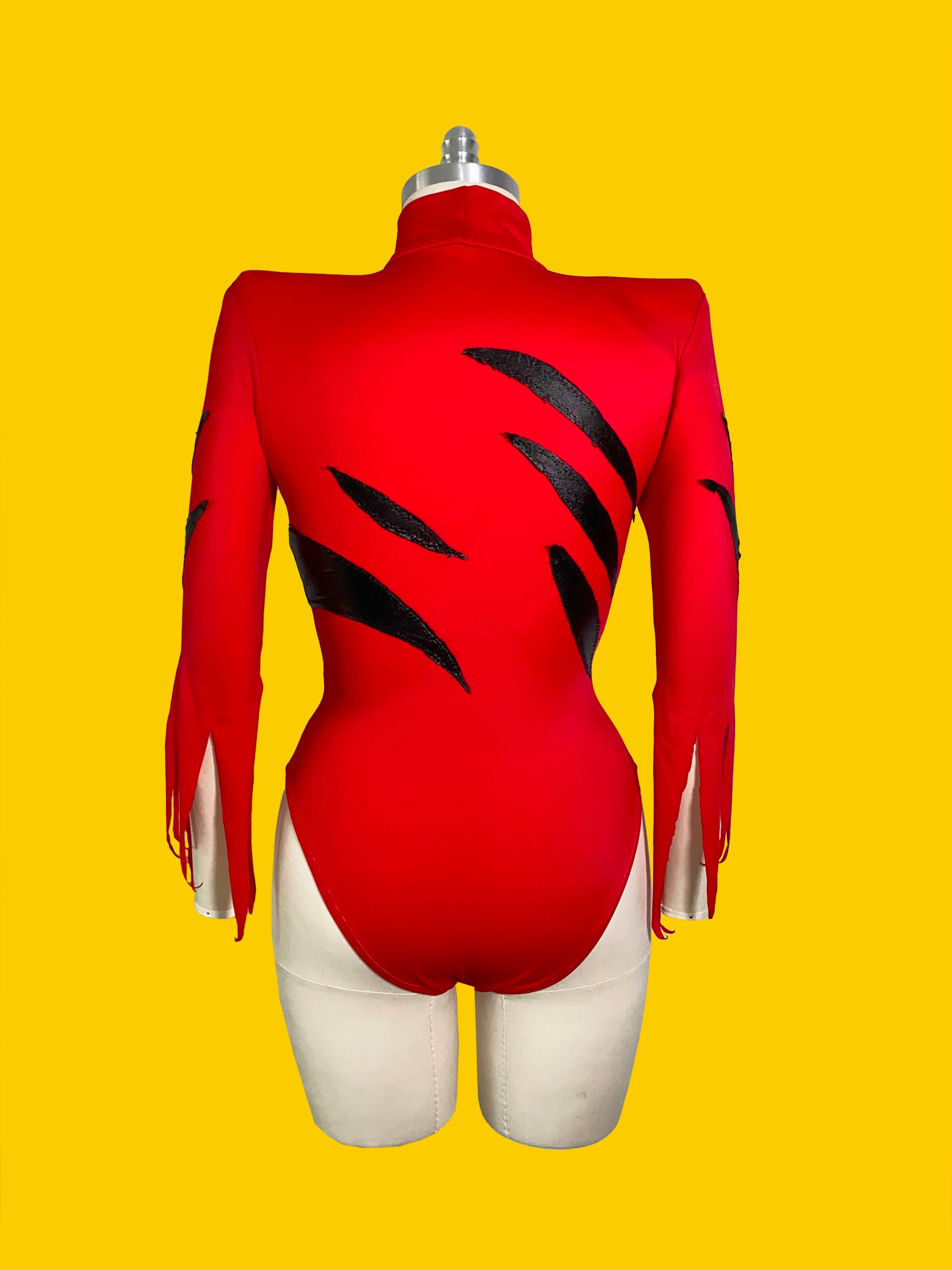 Slasher Leotard & Skirt Set (XS-XL) Drag Queen Halloween Costume Sewing Pattern Garment Back