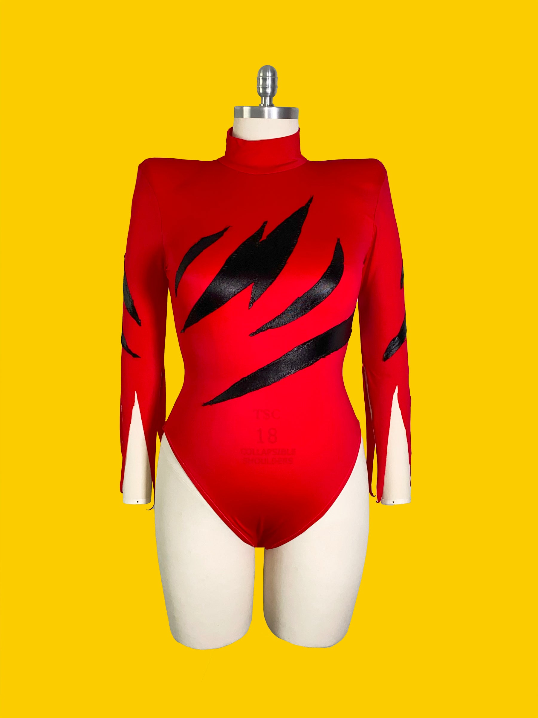 Slasher Leotard & Skirt Set (XS-XL) Drag Queen Halloween Costume Sewing Pattern Garment Front Leotard